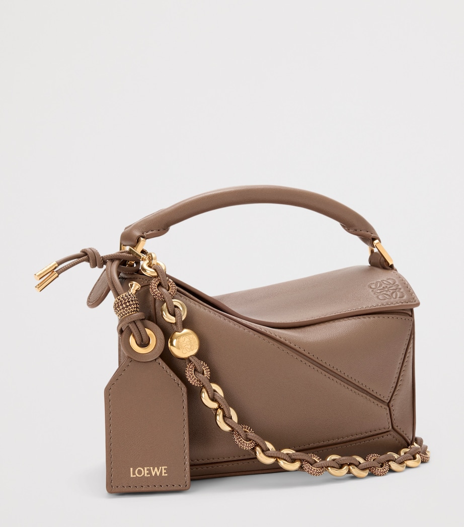 Mini Leather Puzzle Top-Handle Bag TAUPE Image 3
