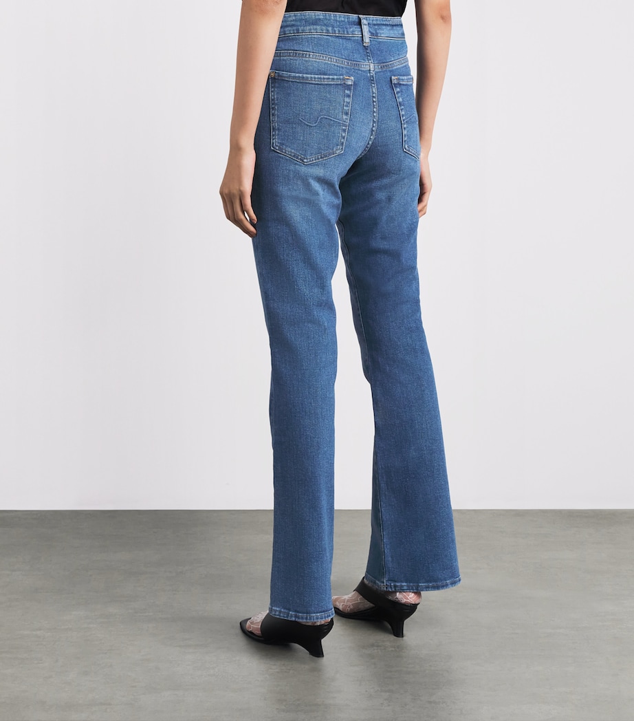 7 For All Mankind Womens The Leggy Bootcut Crop Jeans Cloud Image 5