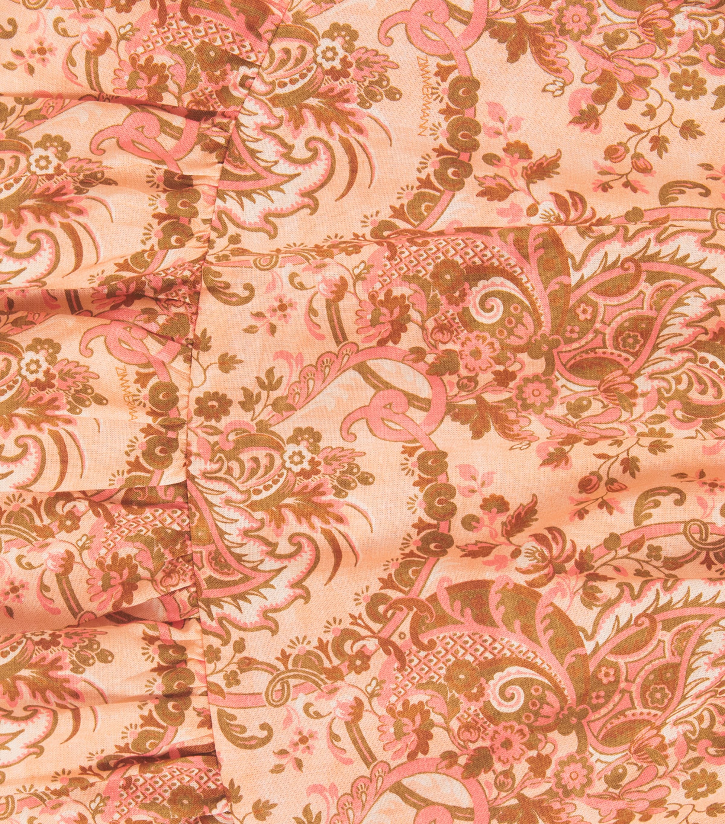 Zimmermann Kids Cotton Aster Top (2-12 Years) Pink Paisley Floral Image 3