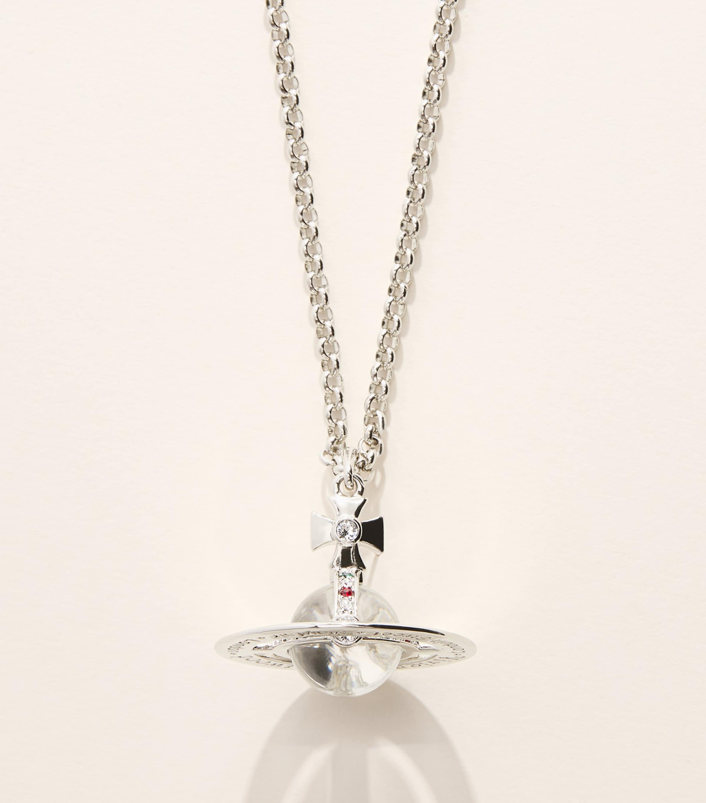 Vivienne Westwood New Small Orb Pendant Necklace Platinum Image 1