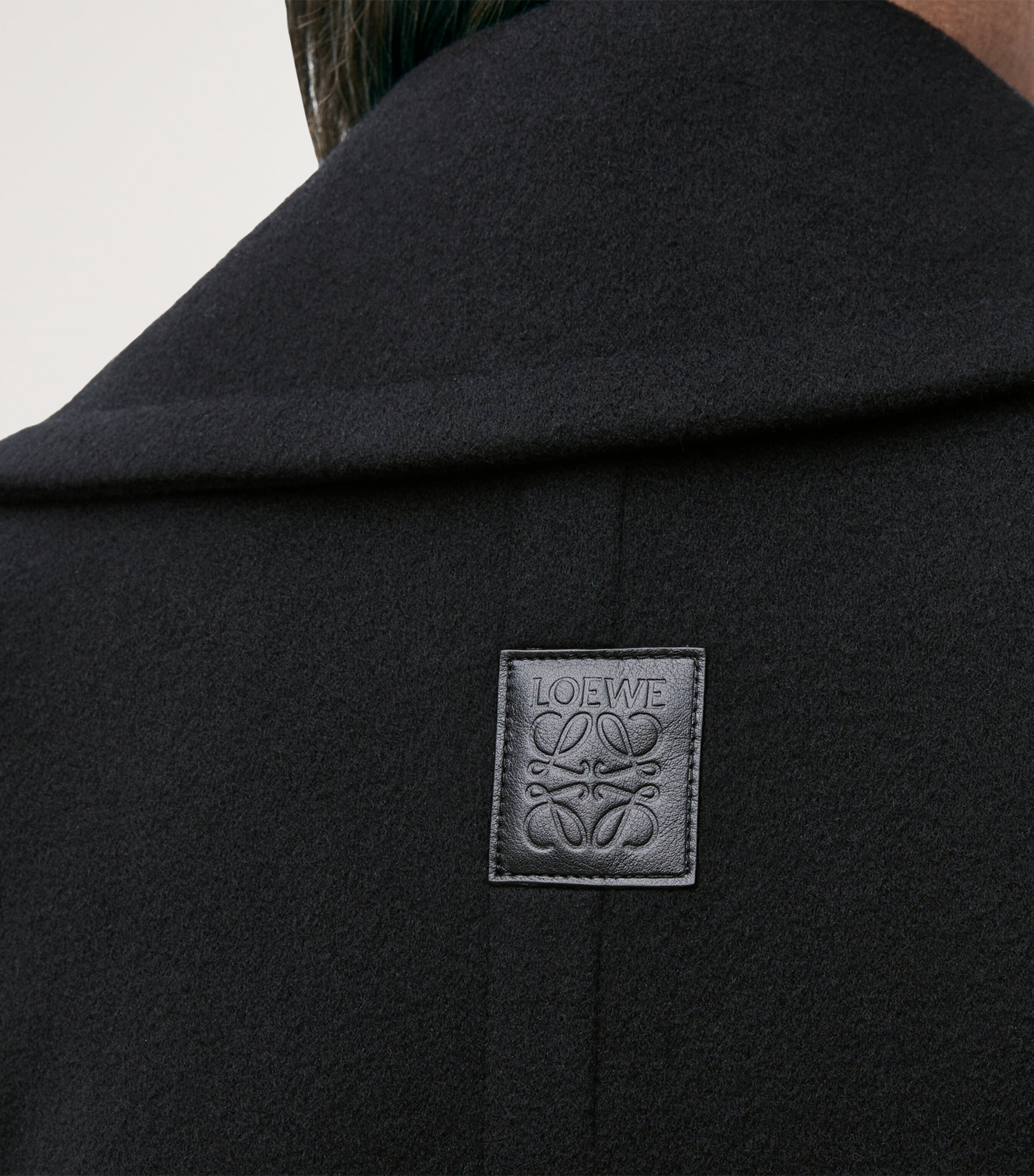 Wool Single-Breasted Coat BLACK Image 5