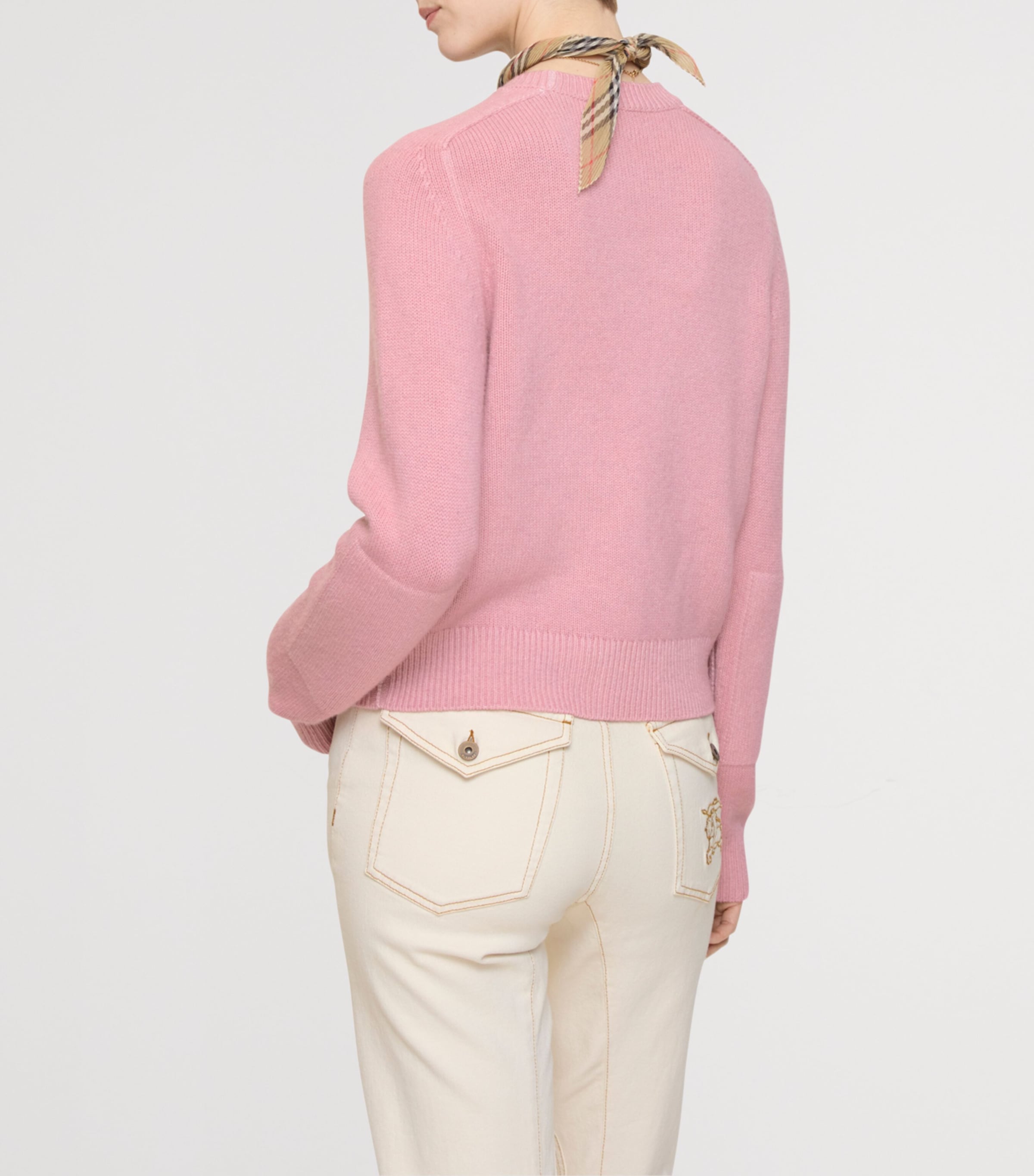 Cashmere EKD Patch Sweater BEGONIA PINK Image 3