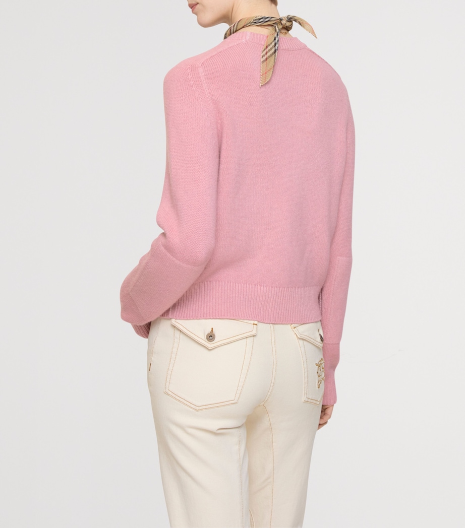 Cashmere EKD Patch Sweater BEGONIA PINK Image 3