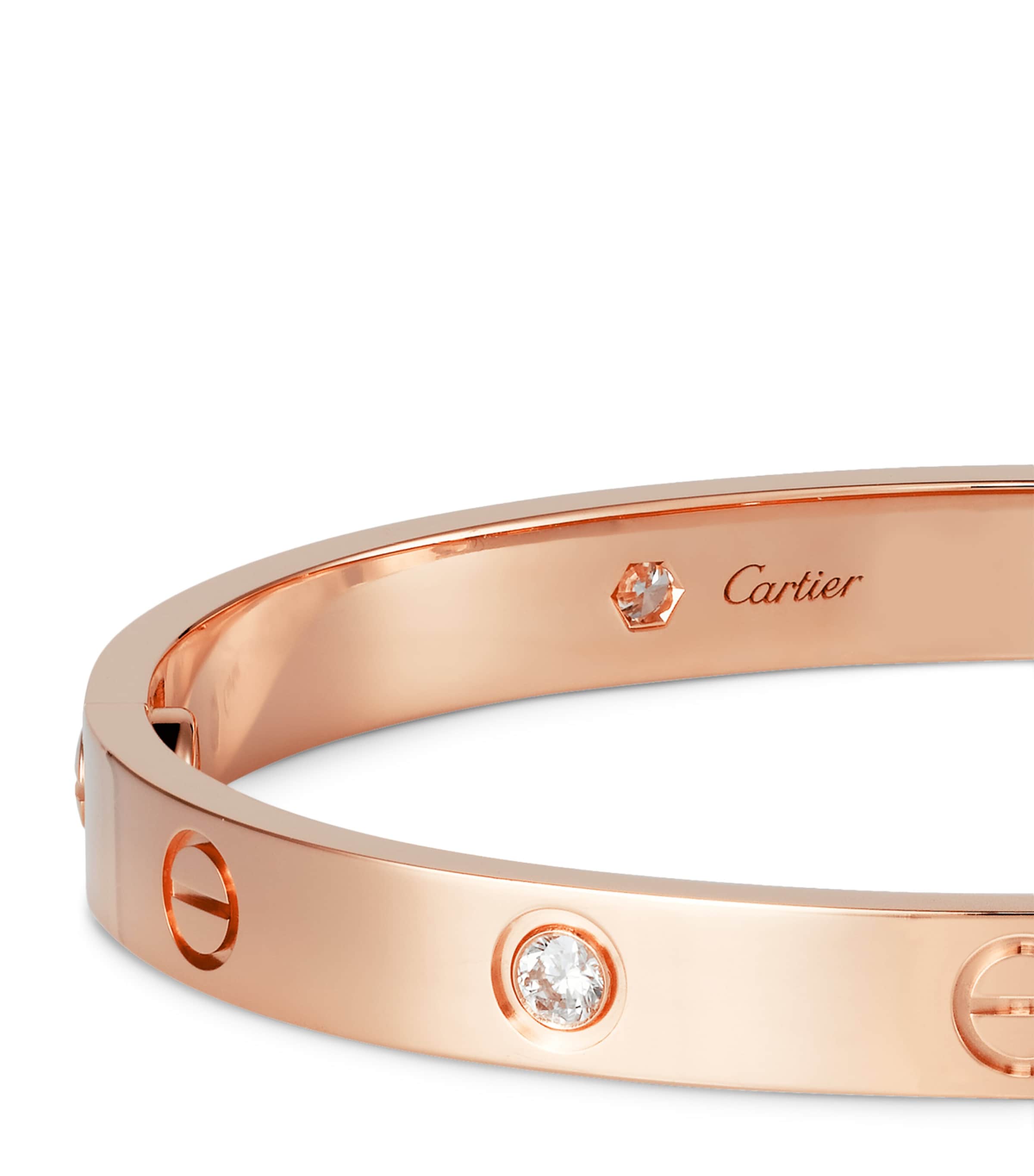 LOVE Classic Rose Gold 4-Diamond Bracelet ROSE GOLD Image 6
