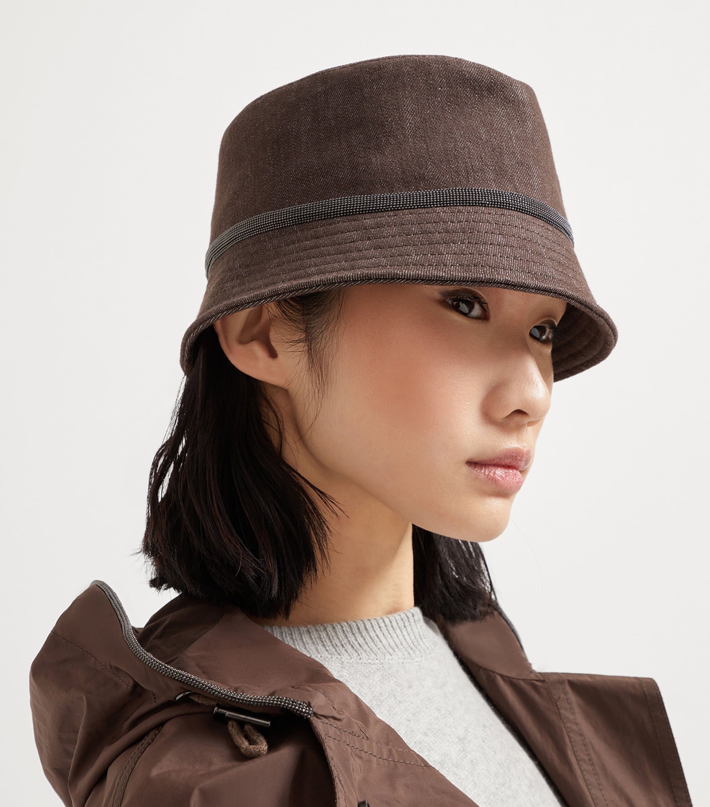 Cotton Denim-Effect Bucket Hat C003 Image 2