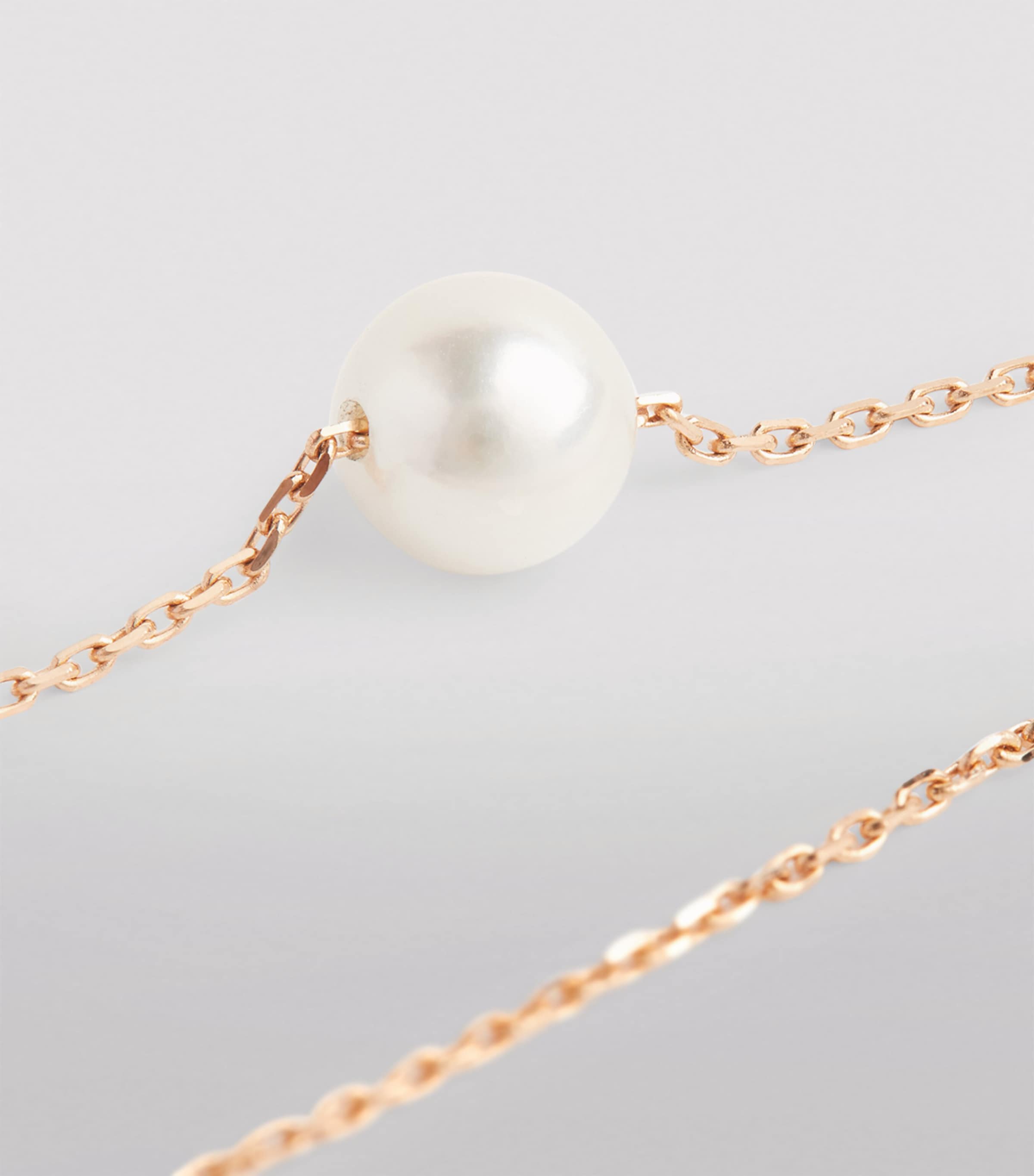 Rose Gold and Pearl Sensuelle Akoya Chain Bracelet ROSE GOLD Image 3