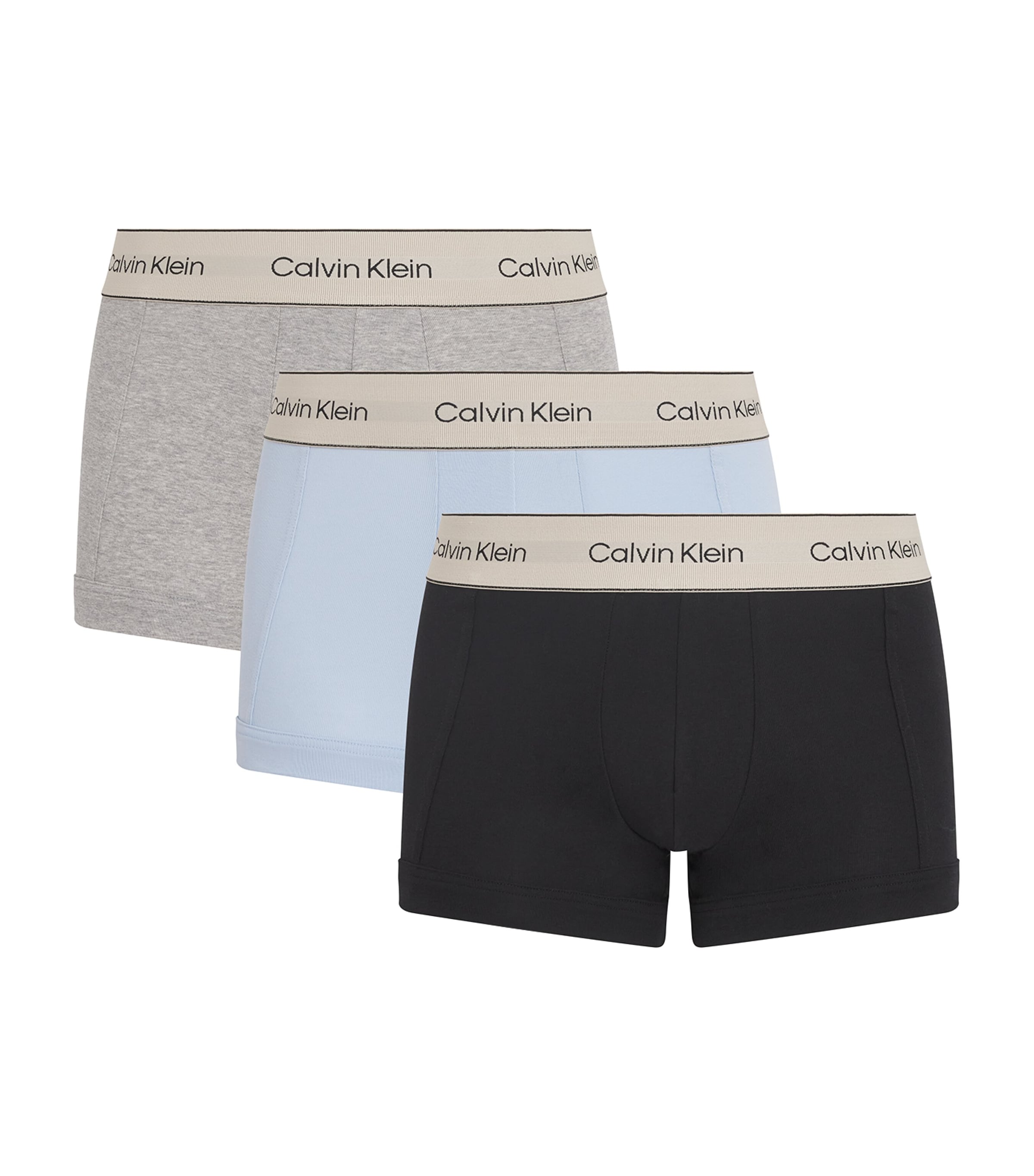 Calvin Klein Mens Stretch-Cotton Heritage Trunks (Pack of 3) Multi Image 1