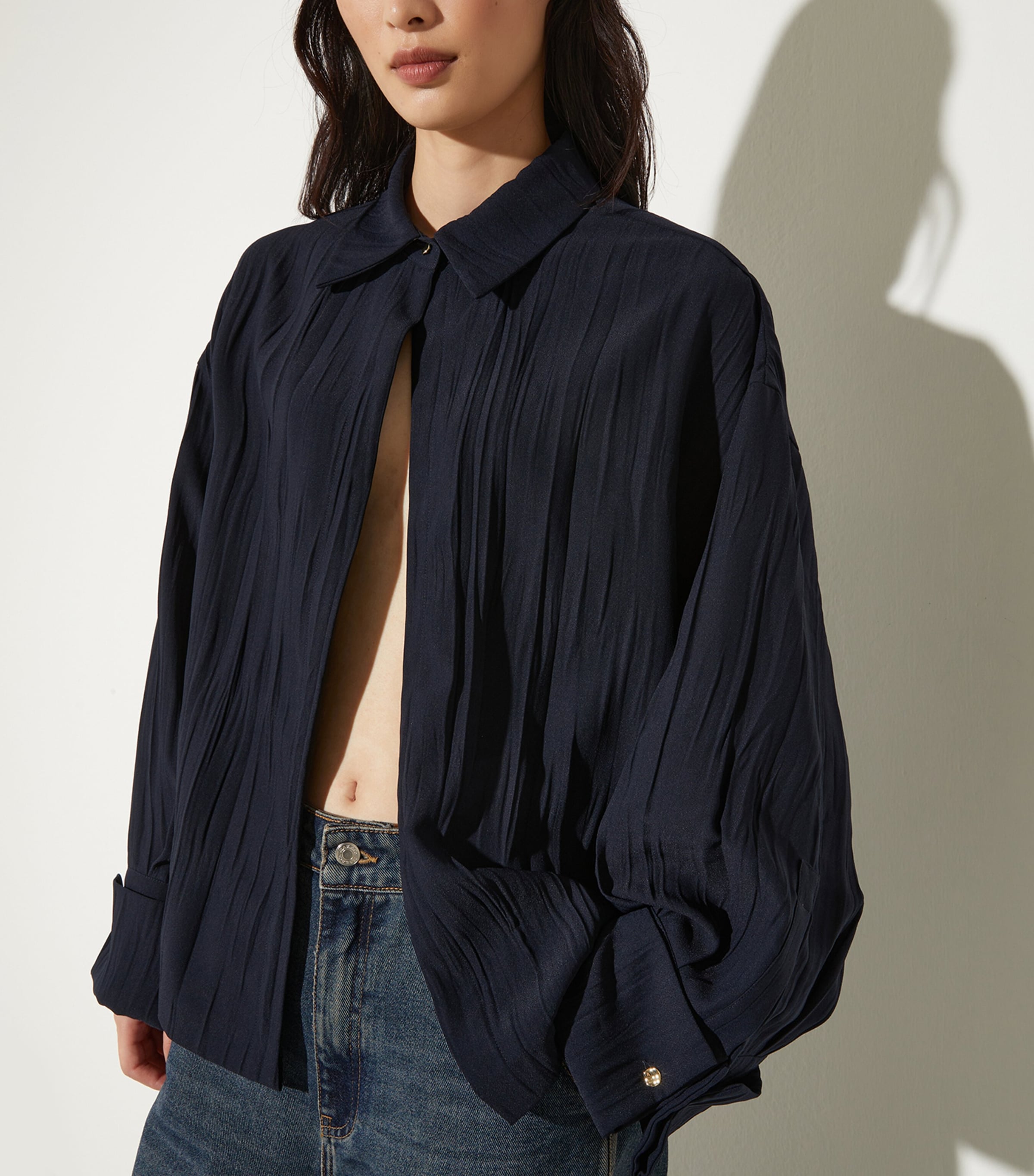 Pleated Shacket MIDNIGHTBLUE Image 5