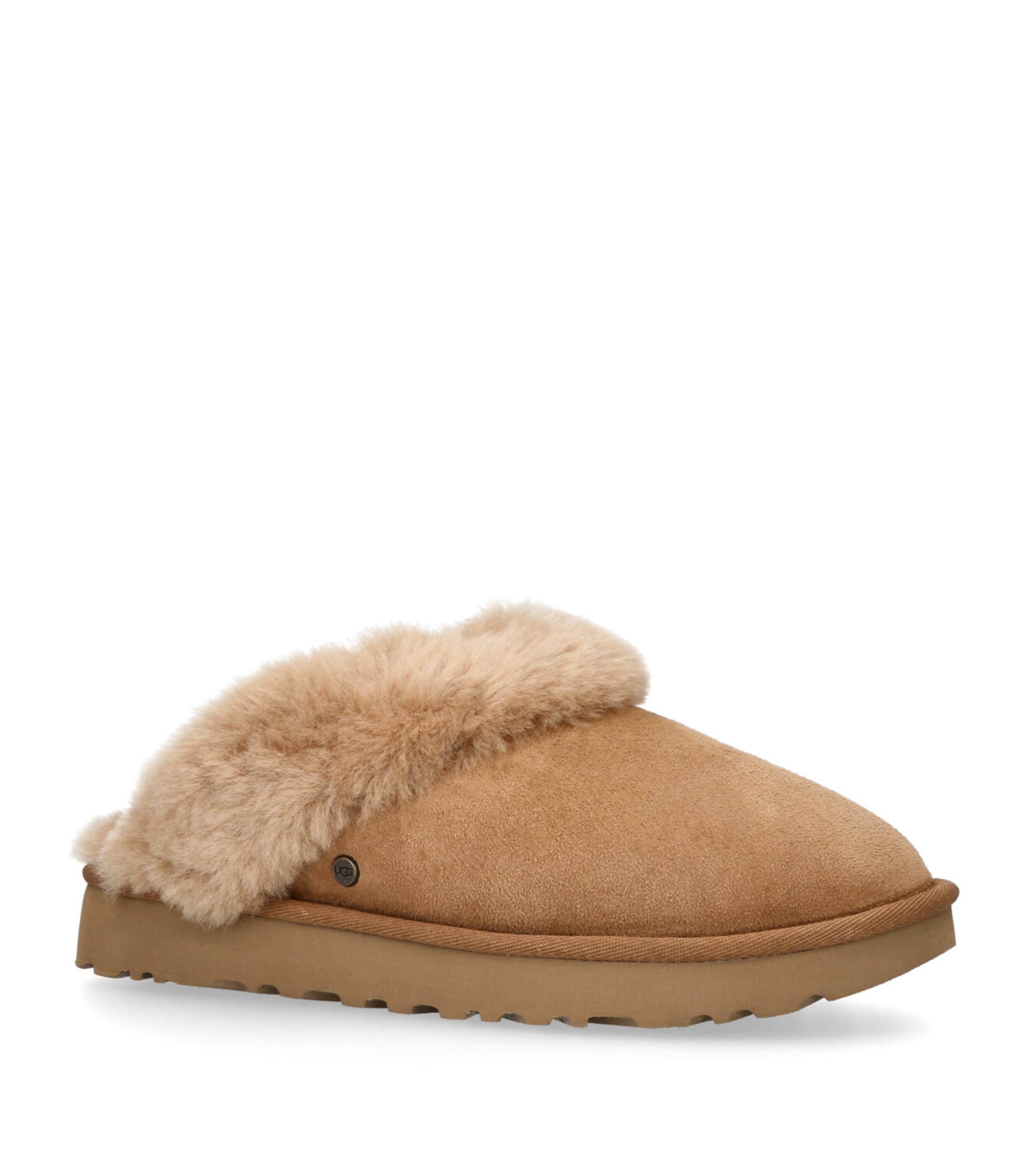 UGG Beige Suede Classic II Slippers | Harrods UK