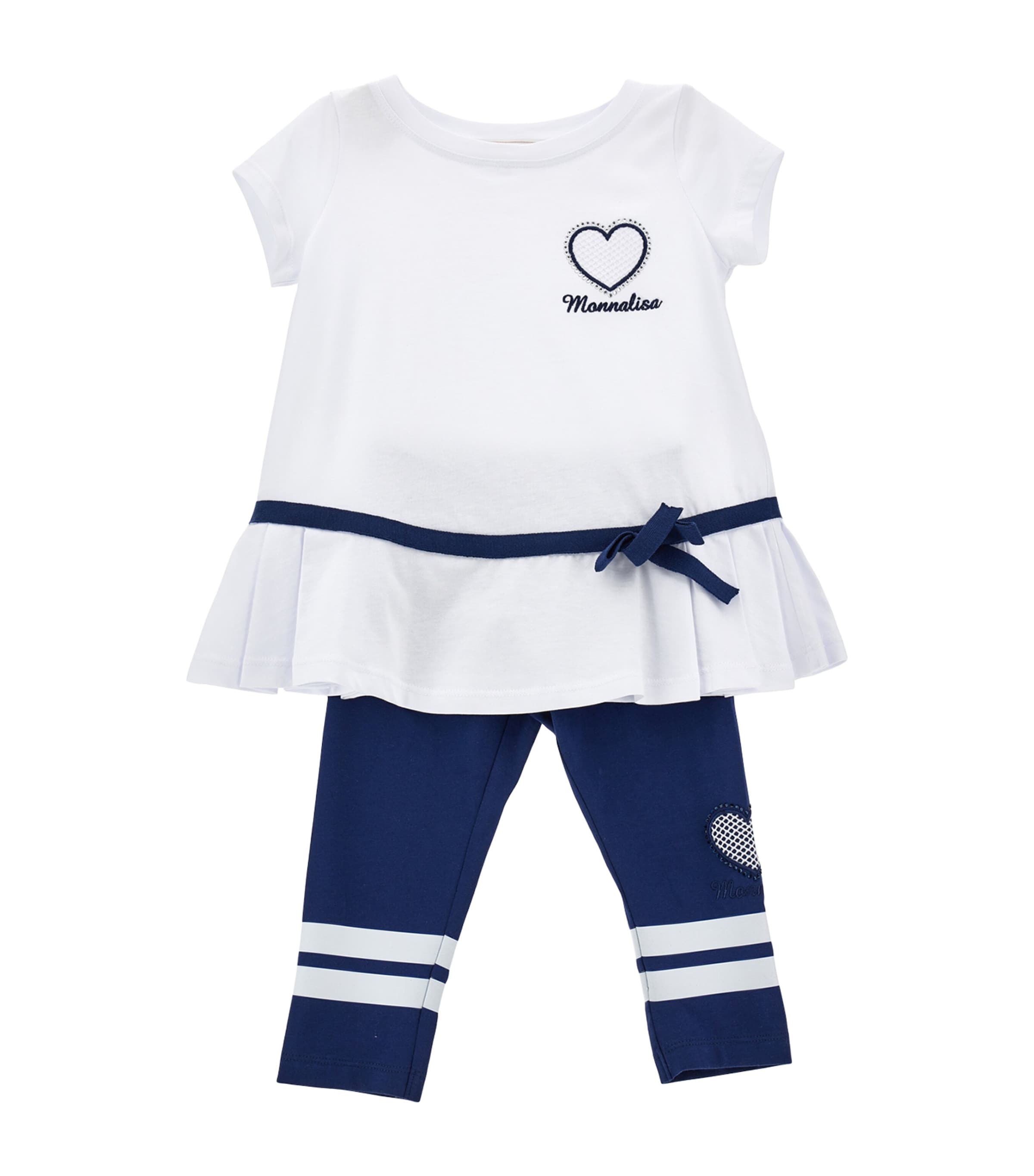 Monnalisa Set Aus Top Und Leggings Aus Baumwoll-jersey