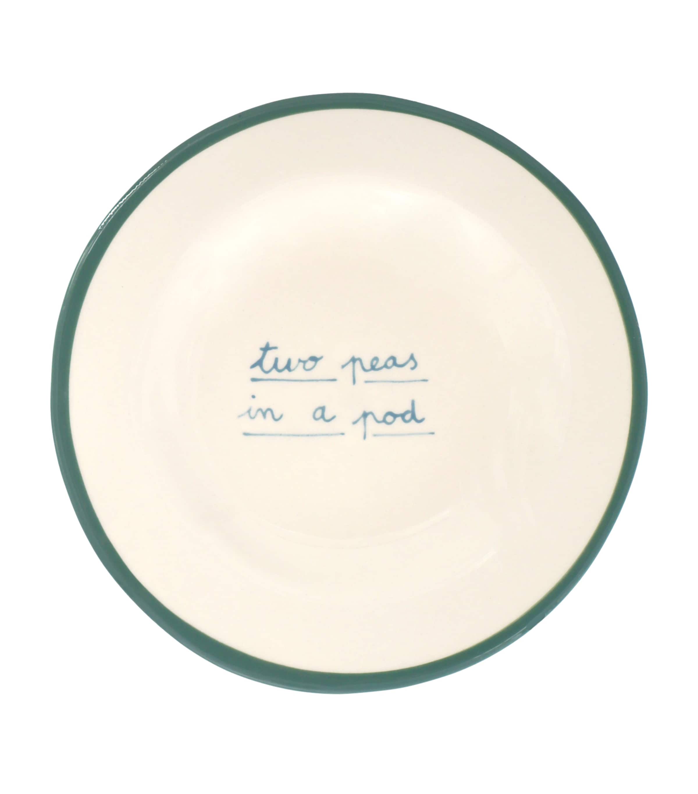 LAETITIA ROUGET Two Peas in a Pod Dessert Plate