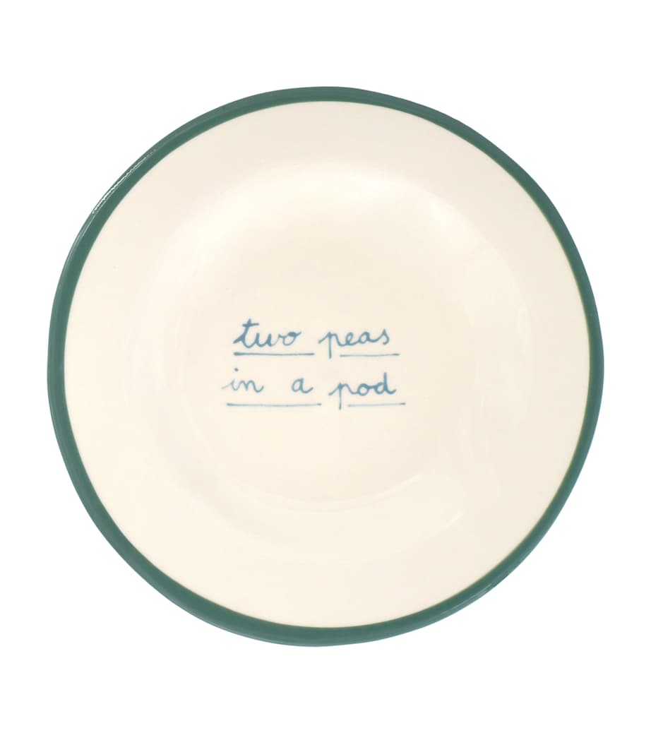 Two Peas in a Pod Dessert Plate (20cm) MULTI Image 1
