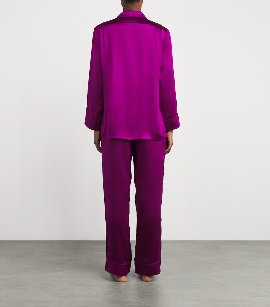 Silk Yves Pyjama Set PLUM Image 3