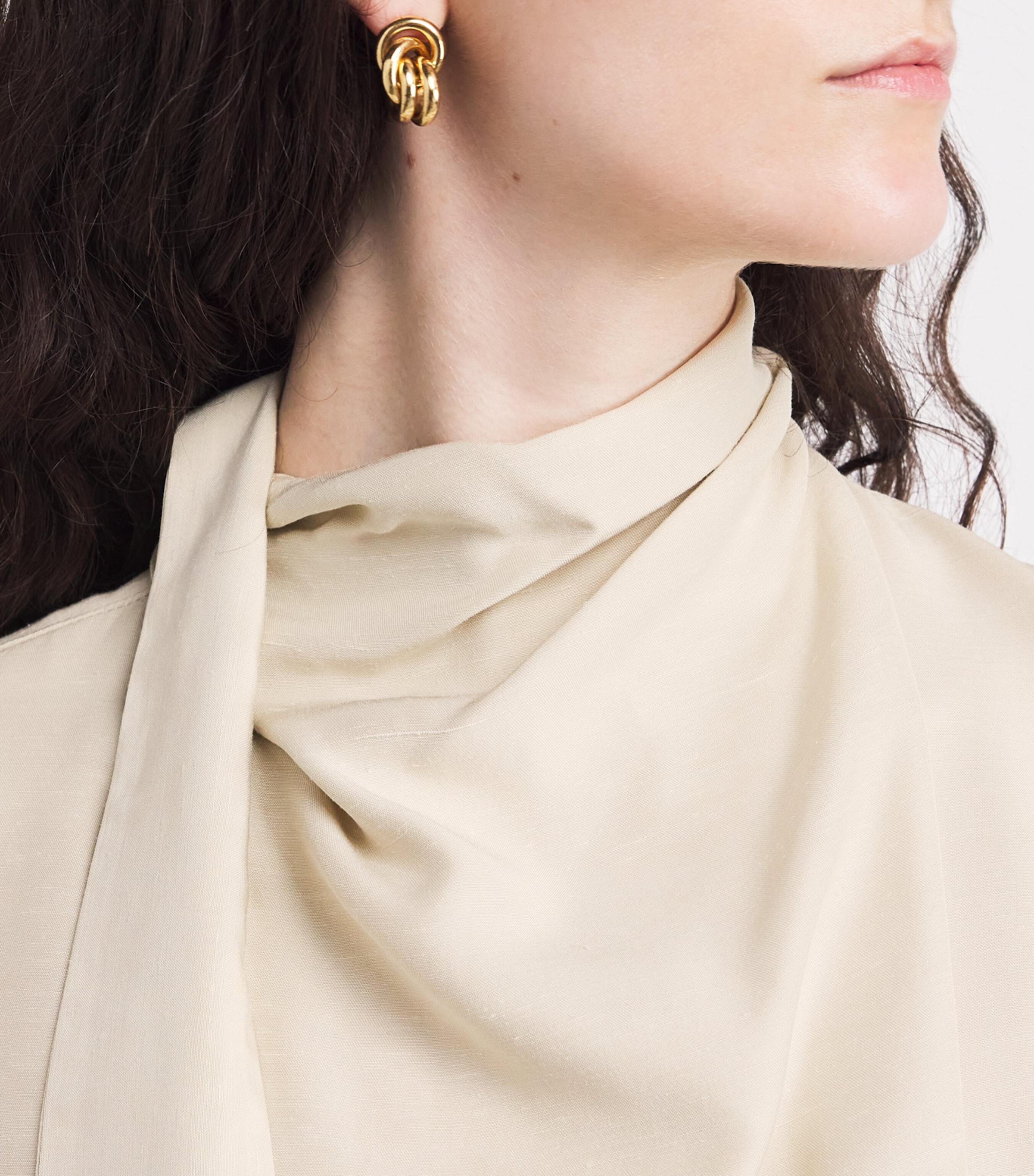 Belted Illi Maxi Dress OYSTER / BLACK Image 6