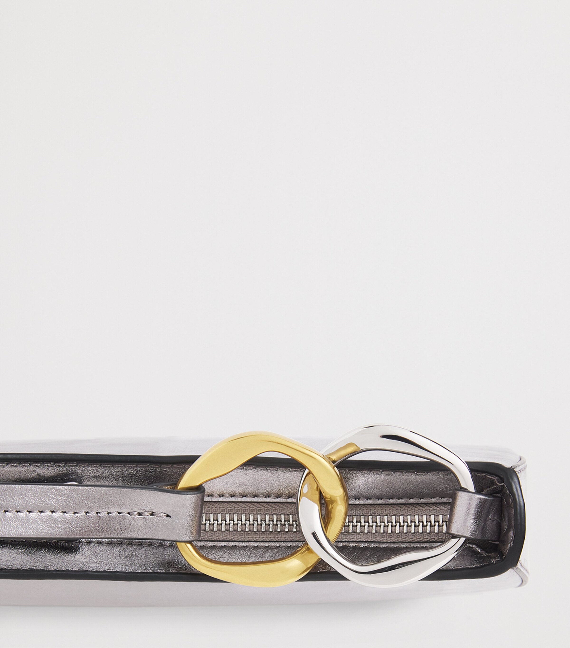 STAUD Leather Ollie Mini Bag Pwtr Pewter Image 4