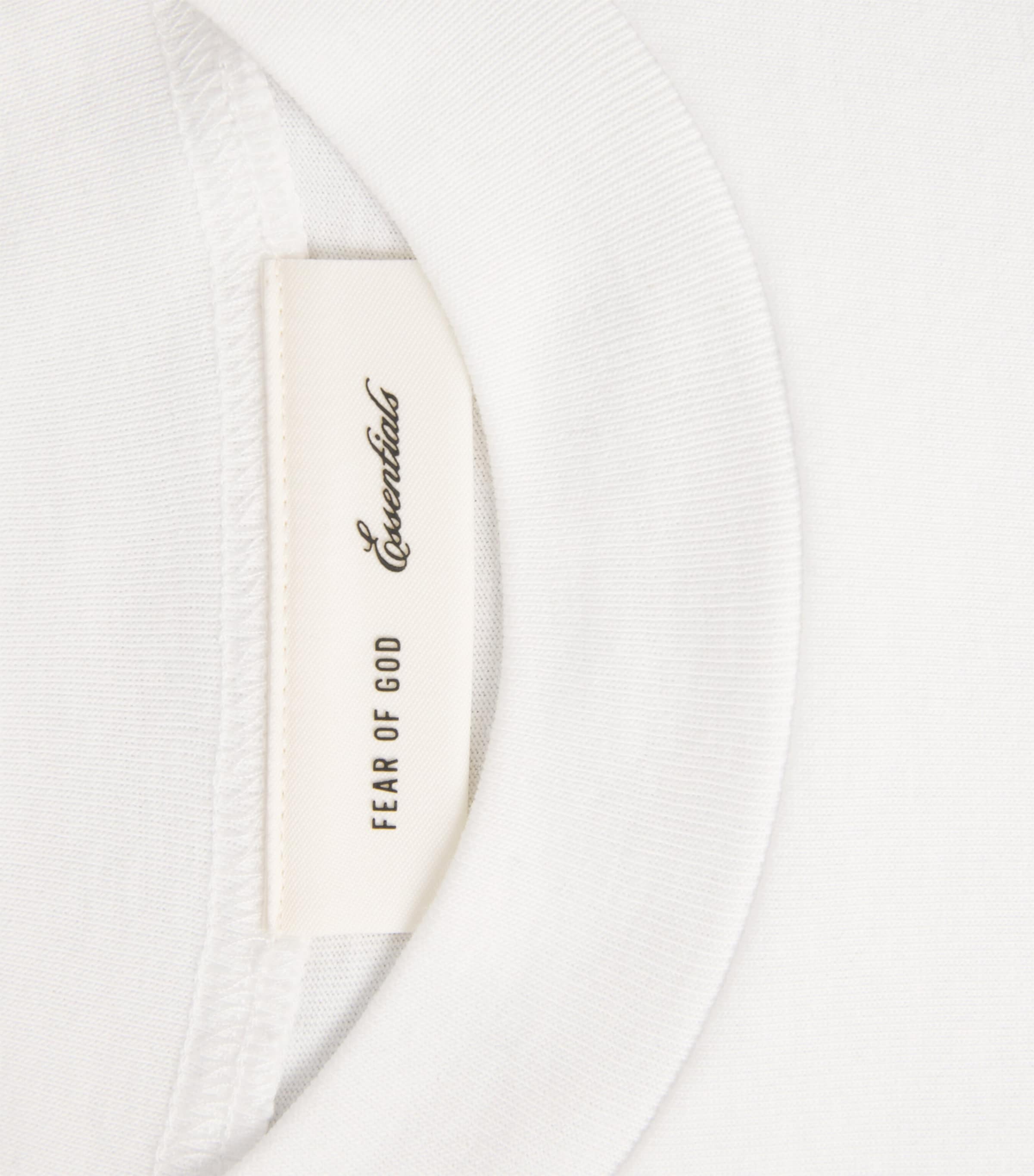 FEAR OF GOD ESSENTIALS Mens Classic Fit T-Shirt Bright White Image 6