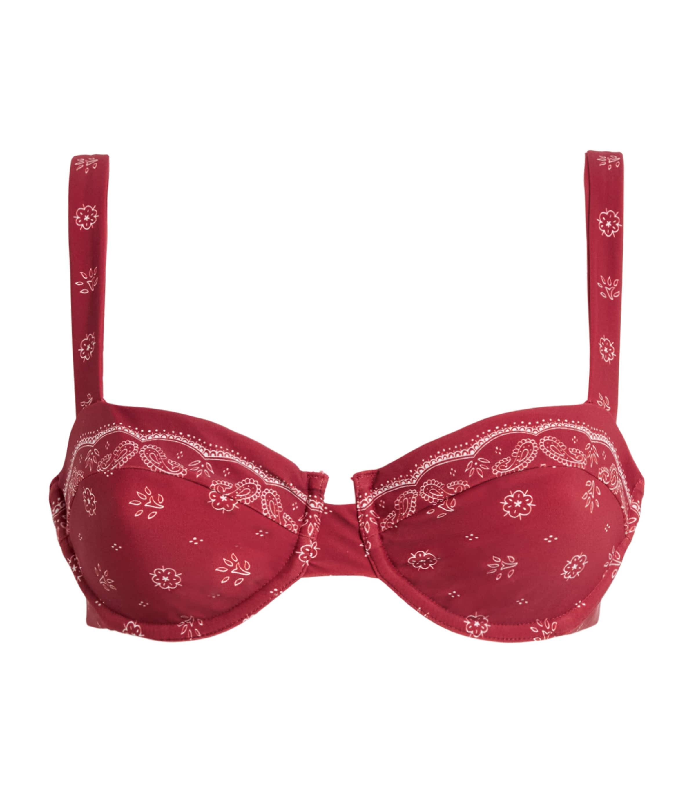Devon Windsor Womens Lara Balconette Bikini Top Merlot Image 1