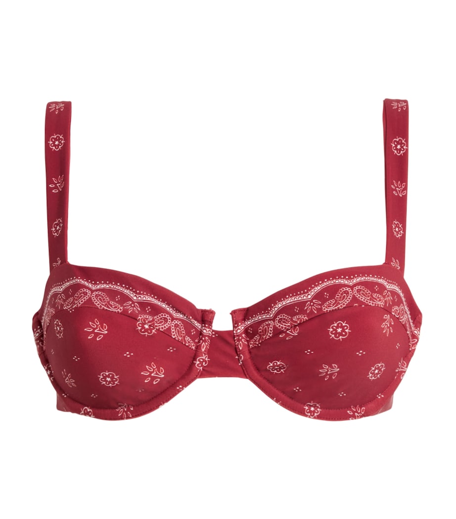 Devon Windsor Womens Lara Balconette Bikini Top Merlot Image 1