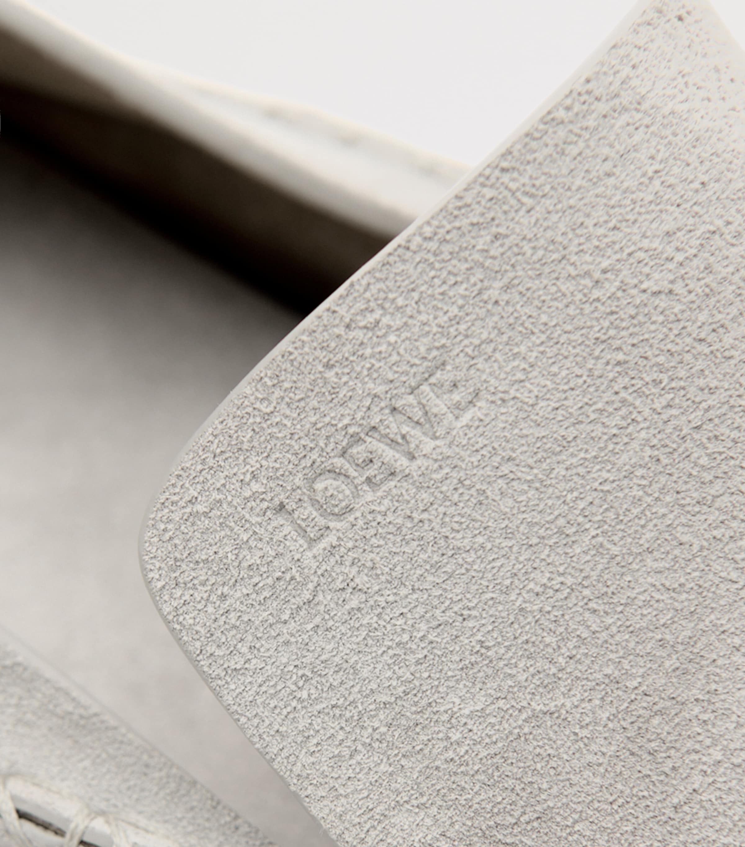 LOEWE Suede Rambla Loafers Light Grey Image 4
