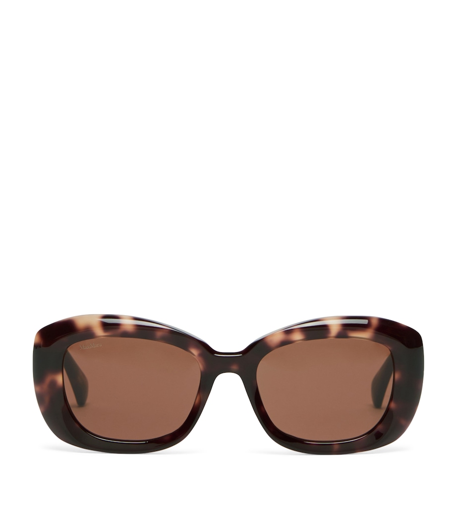Max Mara Oversized Oval Sunglasses Tawny Bronze Brow Image 1