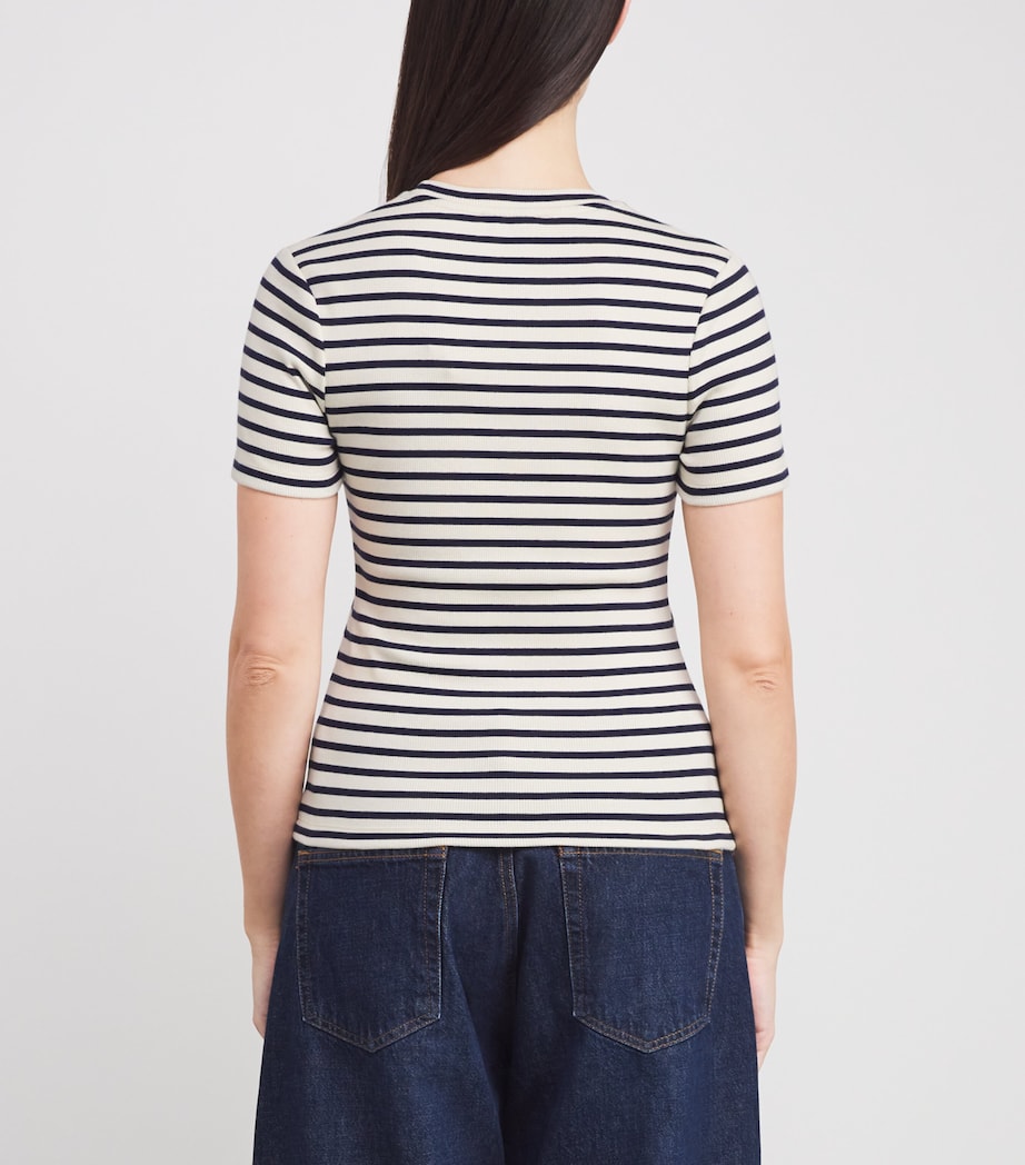 Stripe Cut-Out T-Shirt ECRU Image 4