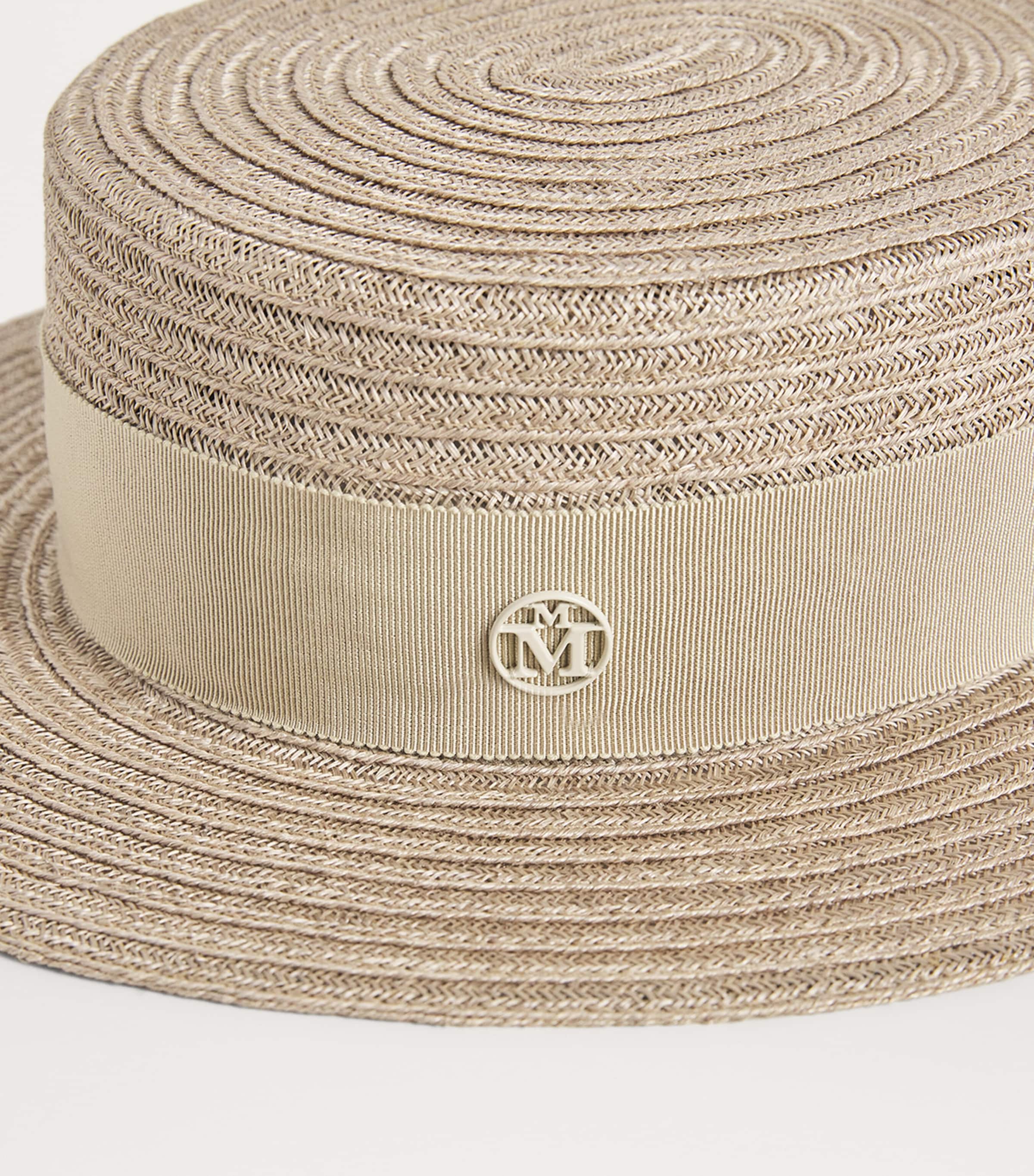 Maison Michel Straw Kiki Hat Linen Beige Image 4
