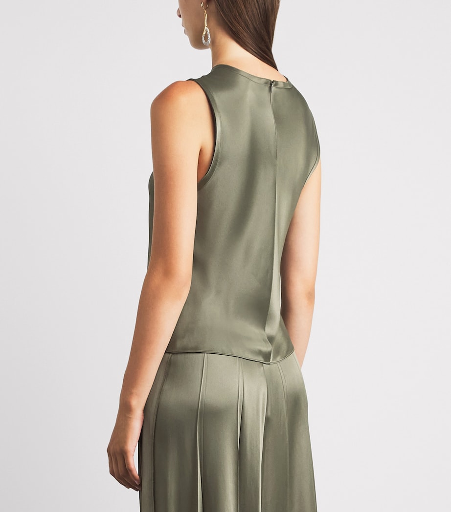 Vince Womens Satin Sleeveless Top Pine Grove Image 5