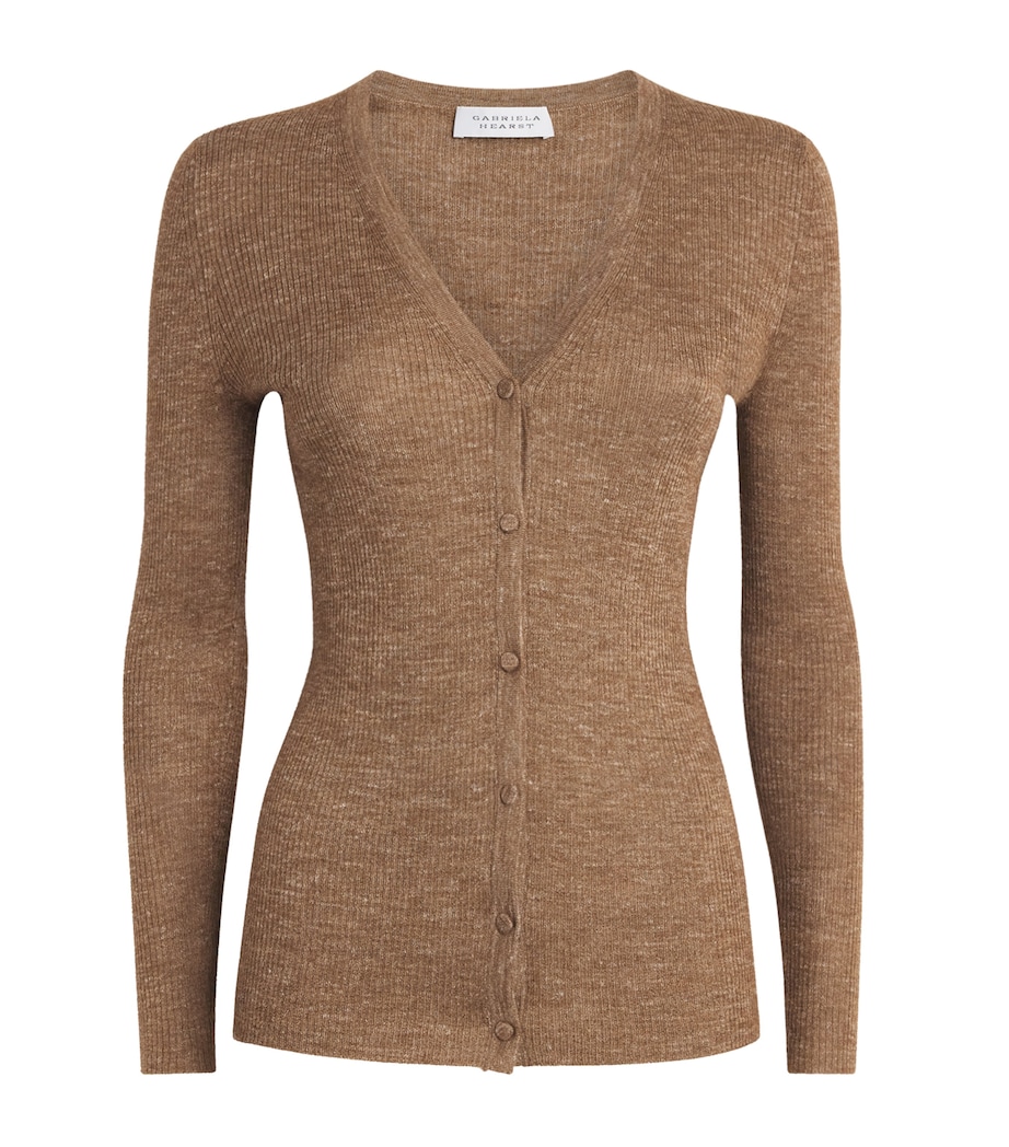 Gabriela Hearst Womens Cashmere-Silk-Hemp Aiste Cardigan Cht Chestnut Image 1