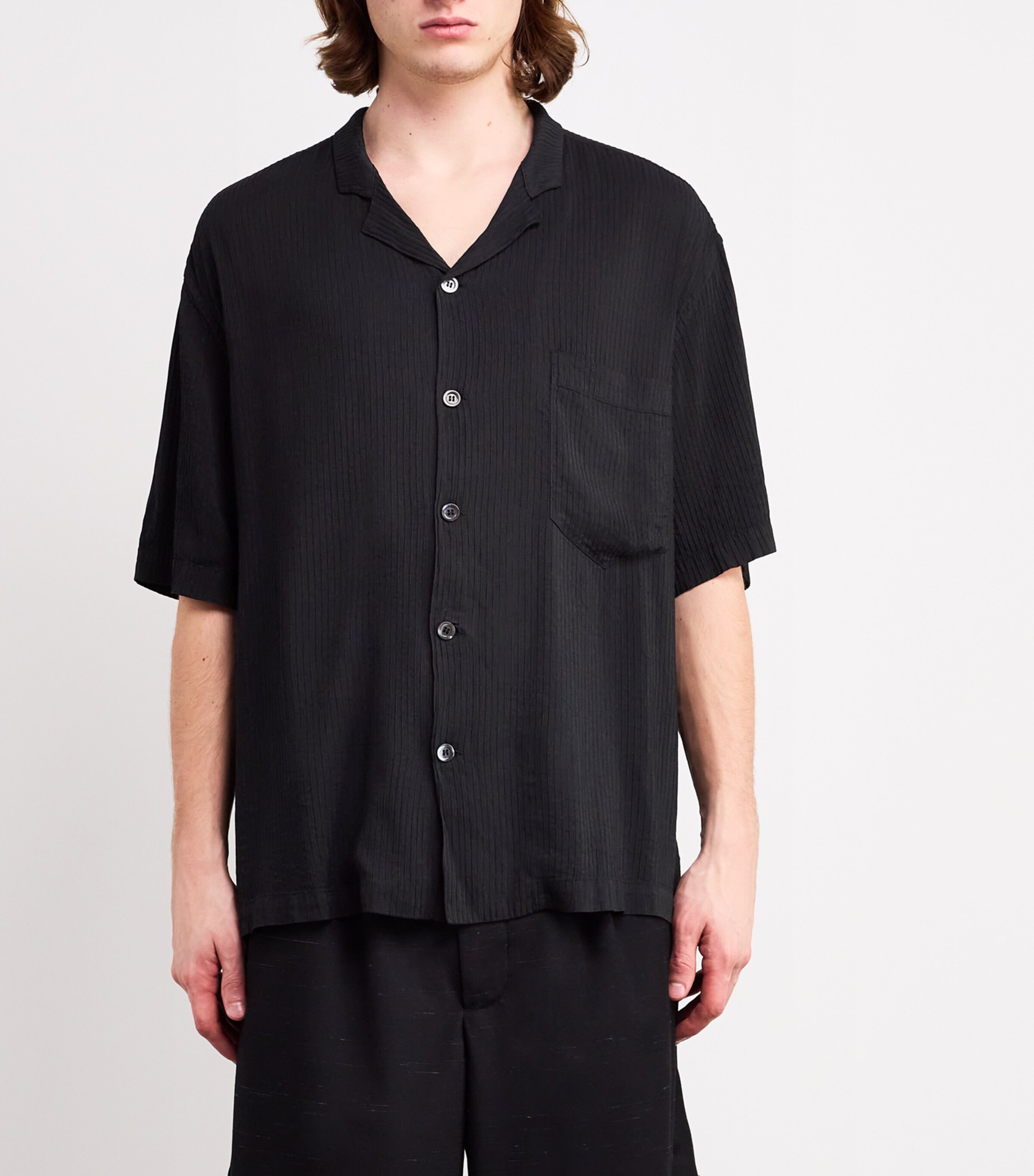 Barena Mens Short-Sleeve Shirt Nero Image 3