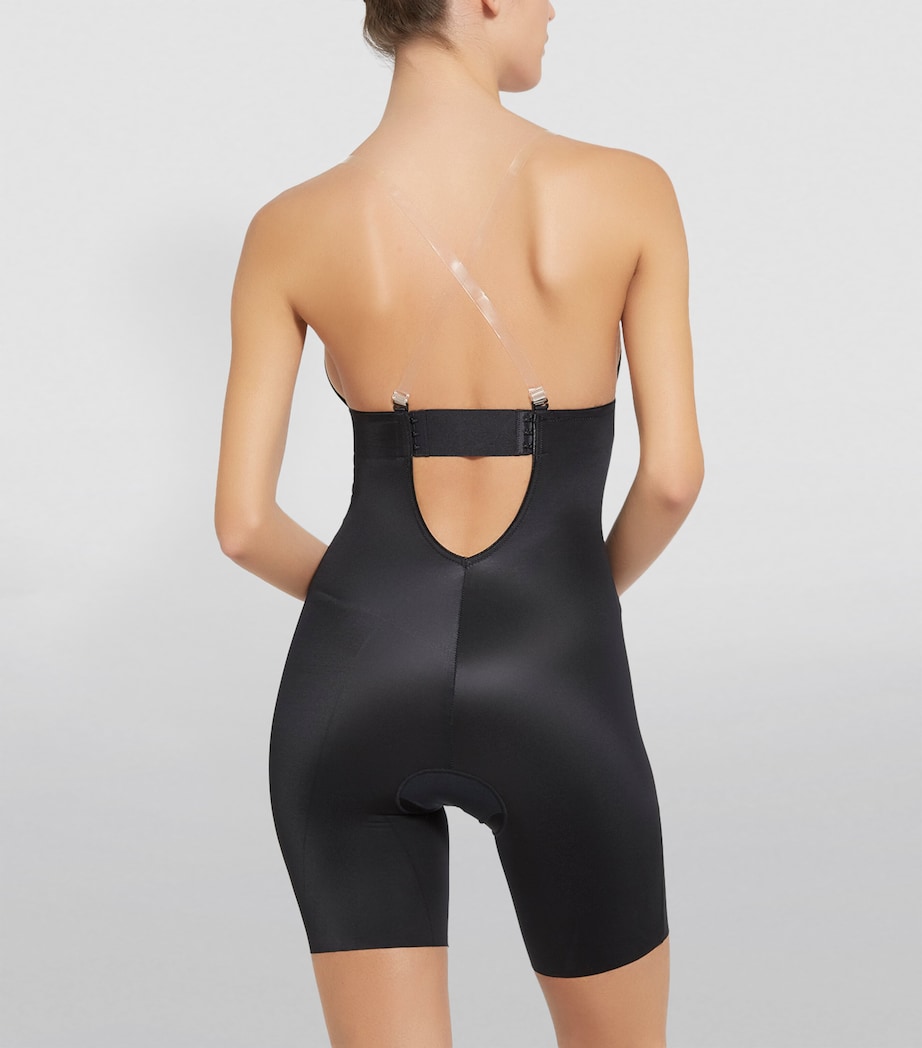 SPANXshape Suit Your Fancy Plunge Mid-Thigh Bodysuit - Medium Control VERY BLACK Image 3