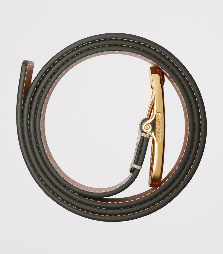 Burberry Check Belt Archive Beige / Gold Image 2