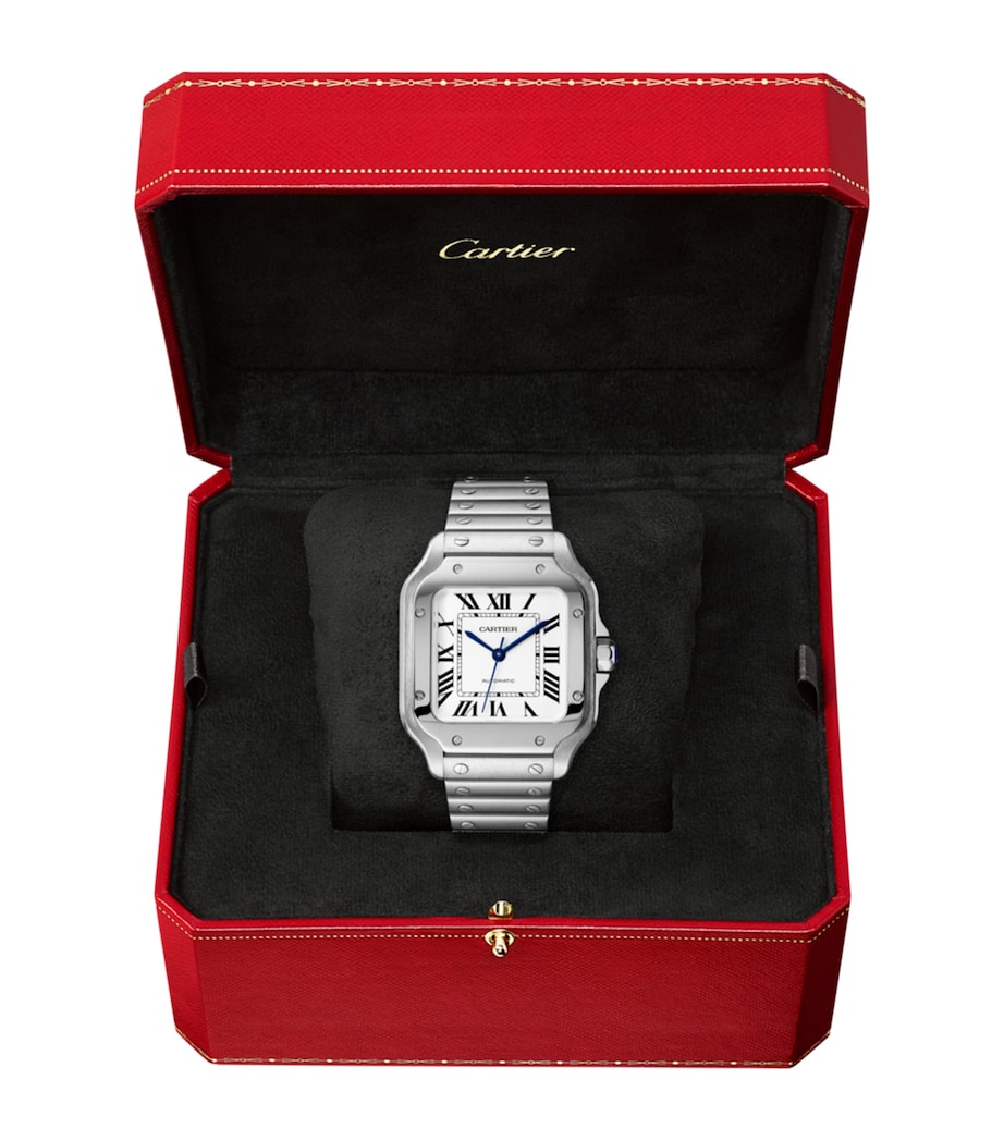 Stainless Steel Santos de Cartier Watch 35.1mm GREY Image 4