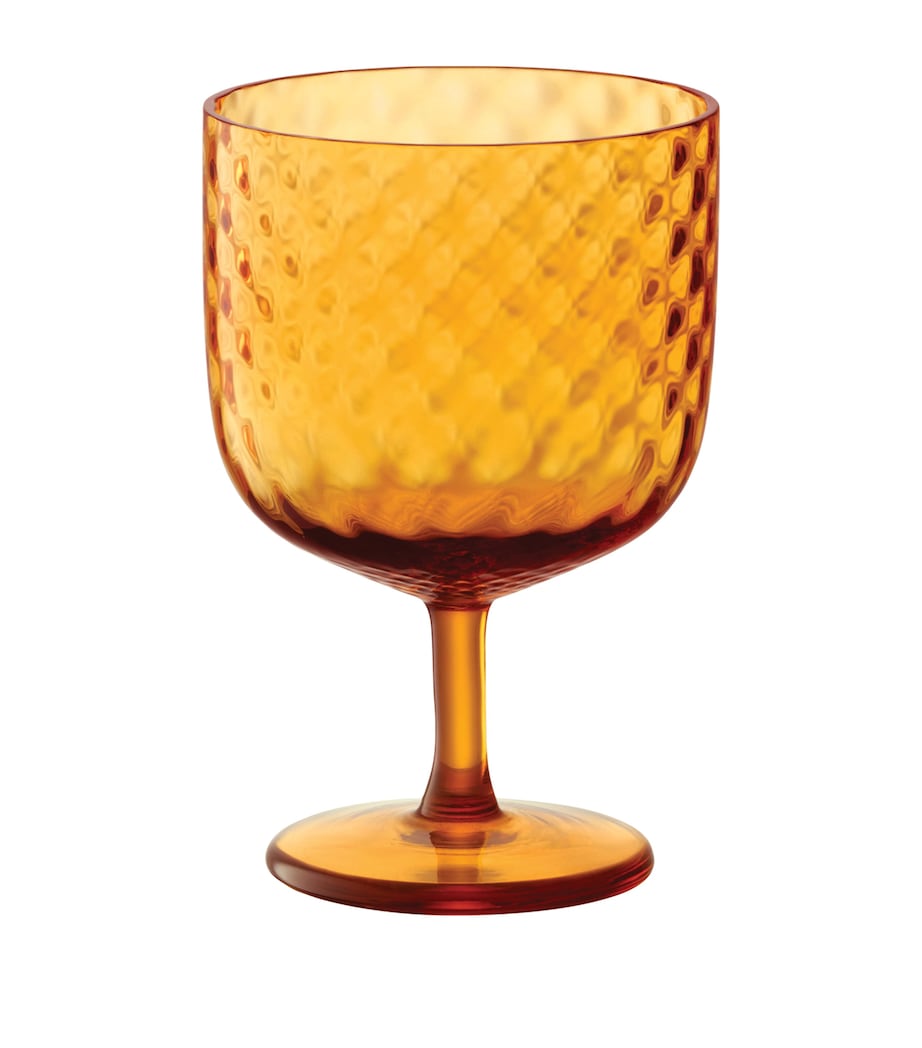 Set of 2 Dapple Wine Glasses (325ml) AMBER/ORANGE Image 1