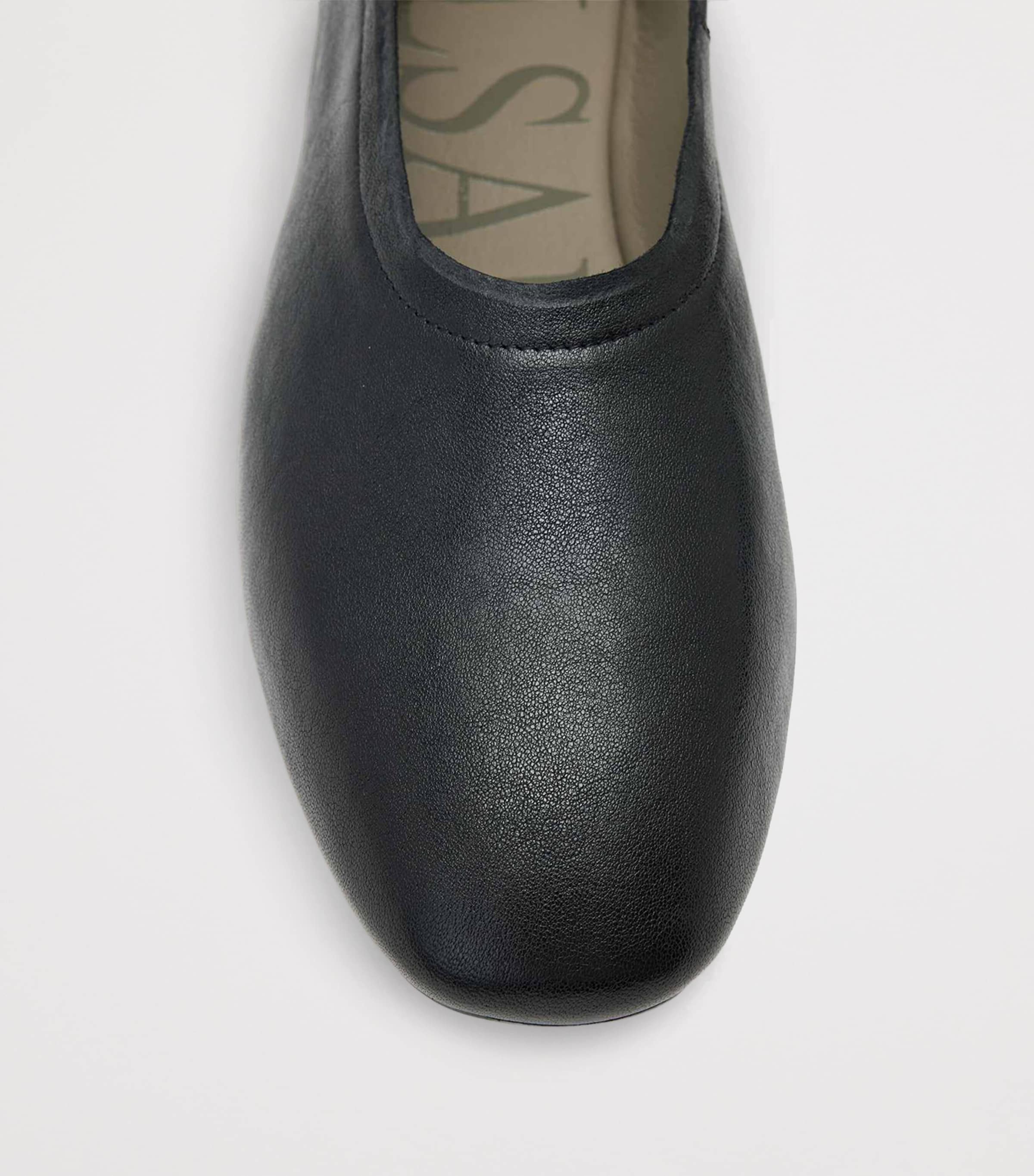 AllSaints Leather Hailee Ballet Flats Black Image 3