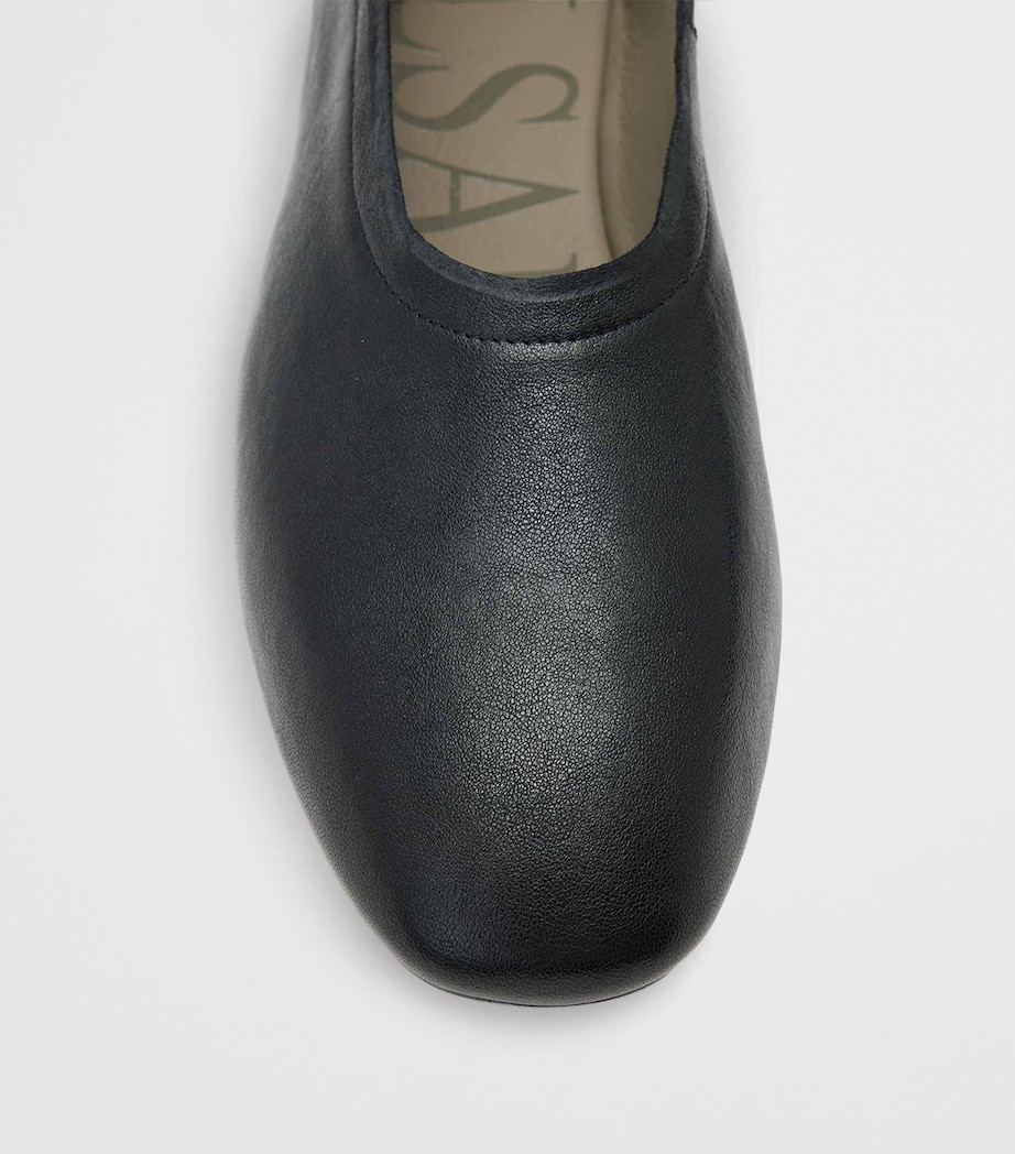 AllSaints Leather Hailee Ballet Flats Black Image 3