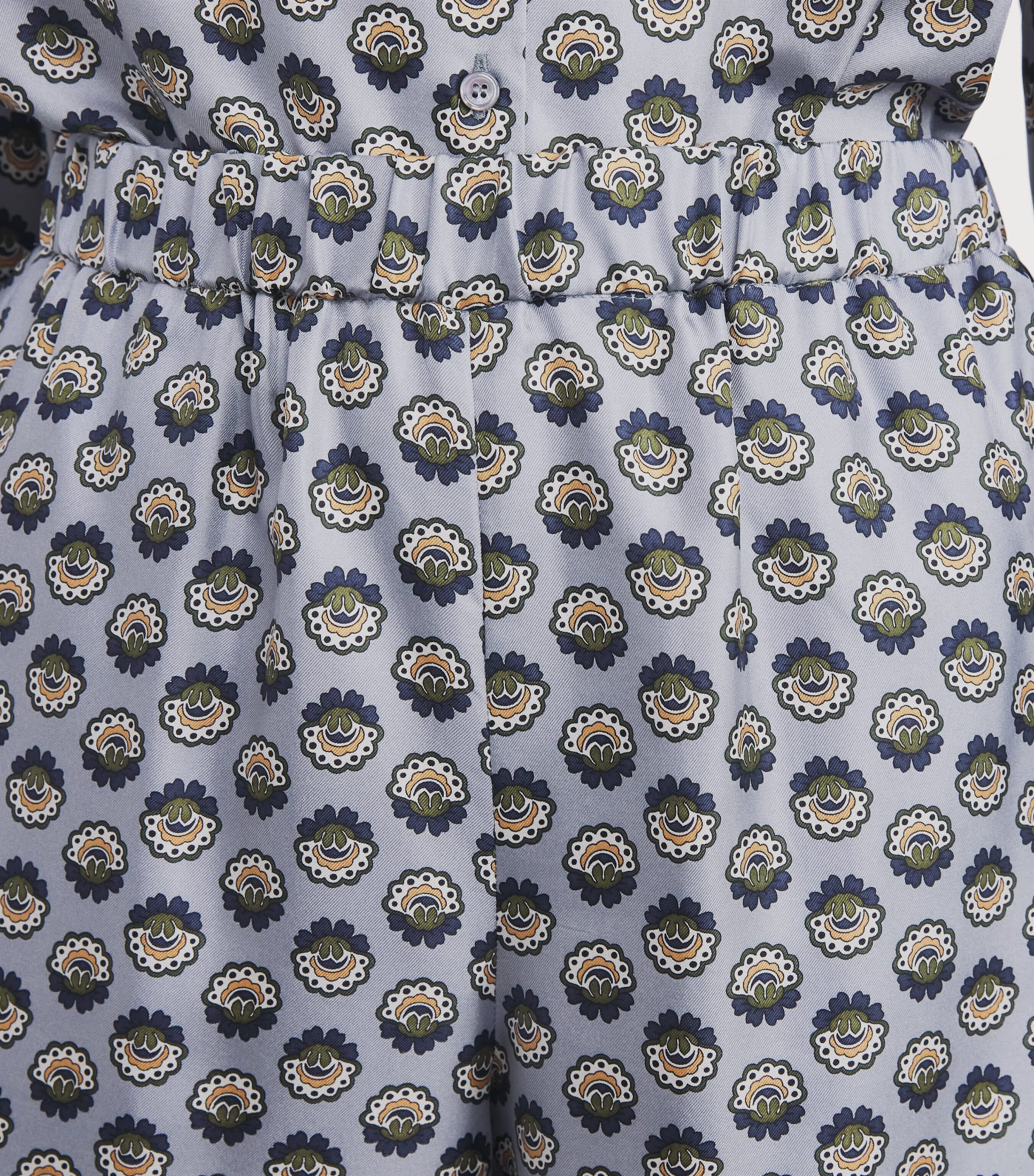 Silk Printed Trousers LIGHT BLUE Image 6