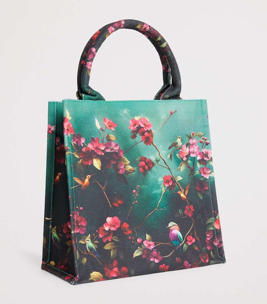 Harrods Small Exotics Decaf Blend Tote Bag Green Image 2