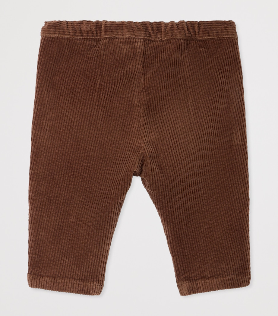 Bonpoint Stretch-Cotton Corduroy Trousers (6-18 Months) Reglisse Image 2