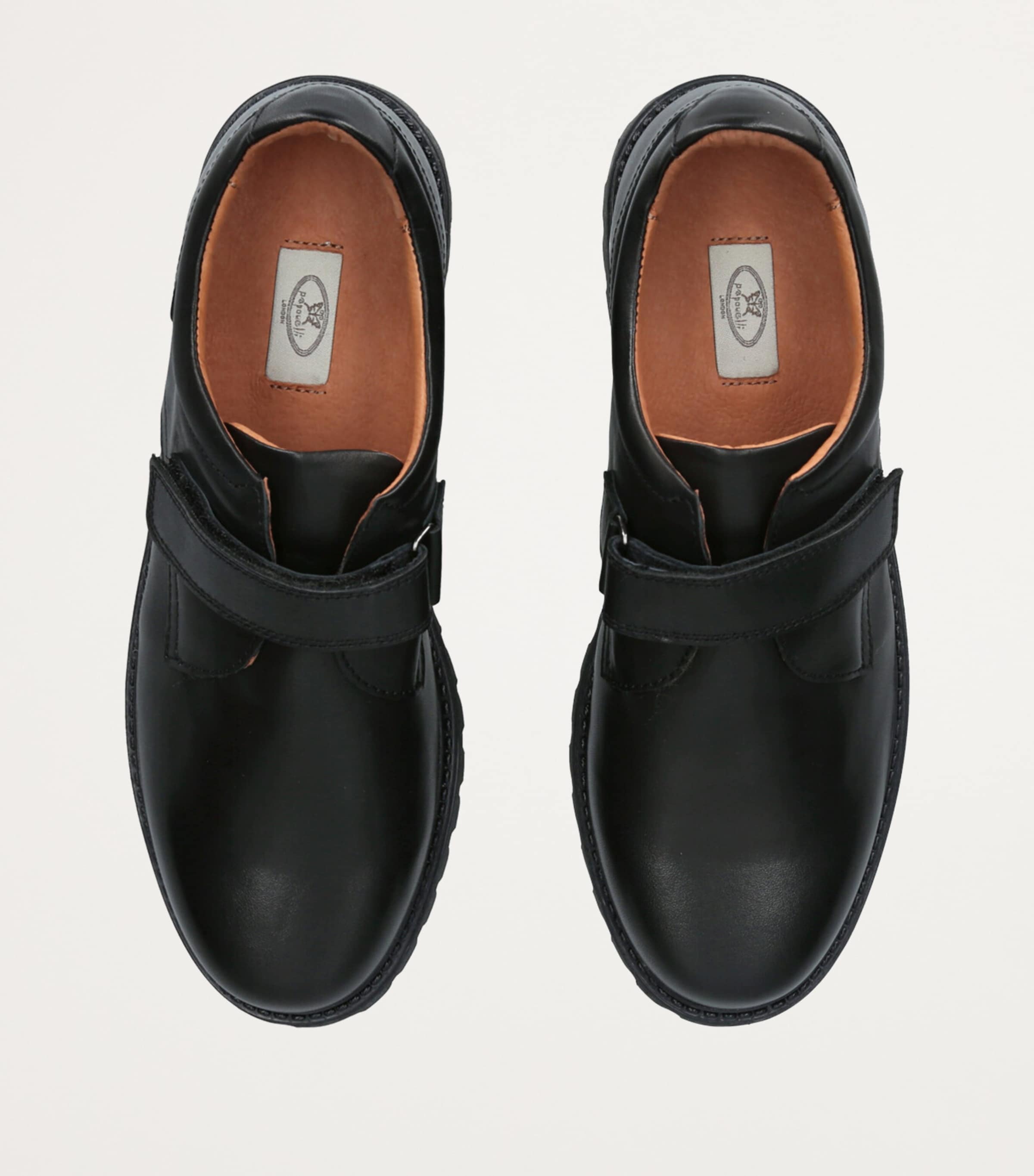 papouelli Leather Harry School Shoes Black Image 4
