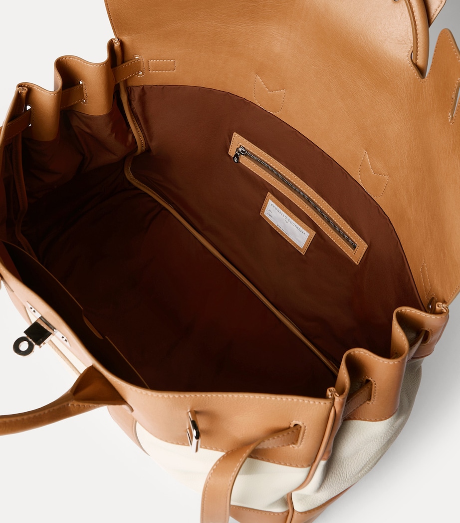 Brunello Cucinelli Grained Leather Country Holdall Image 3
