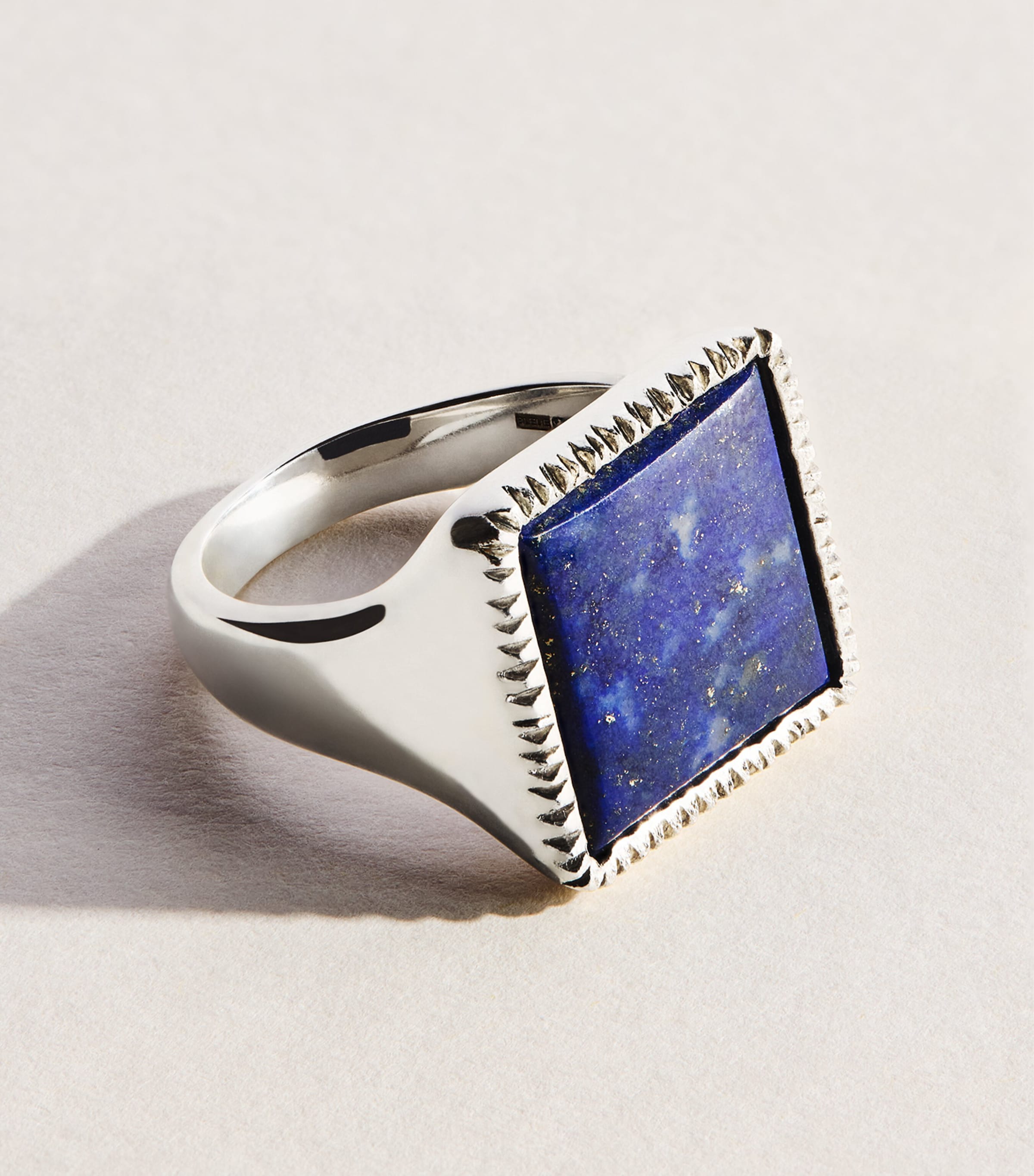 Bleue Burnham Sterling Silver and Lapis Lazuli Artists Signet Ring Silver Image 3