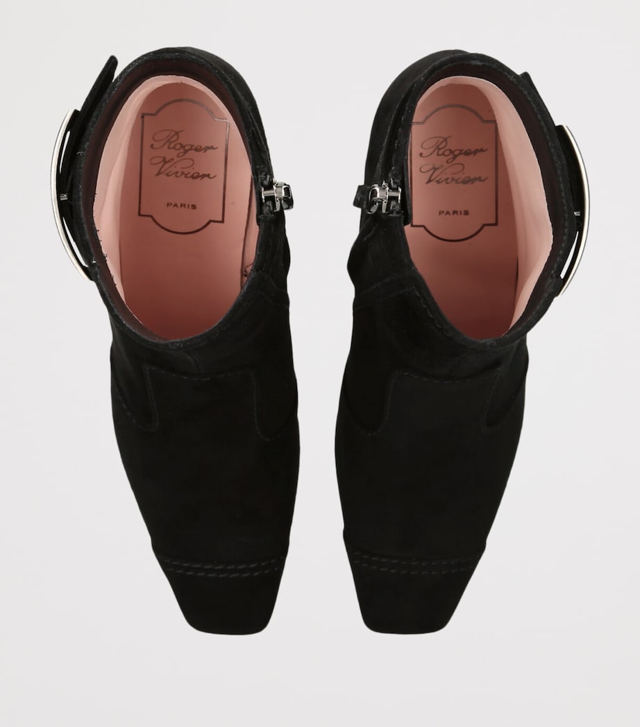 Suede Trompette Boots 70 BLACK Image 4