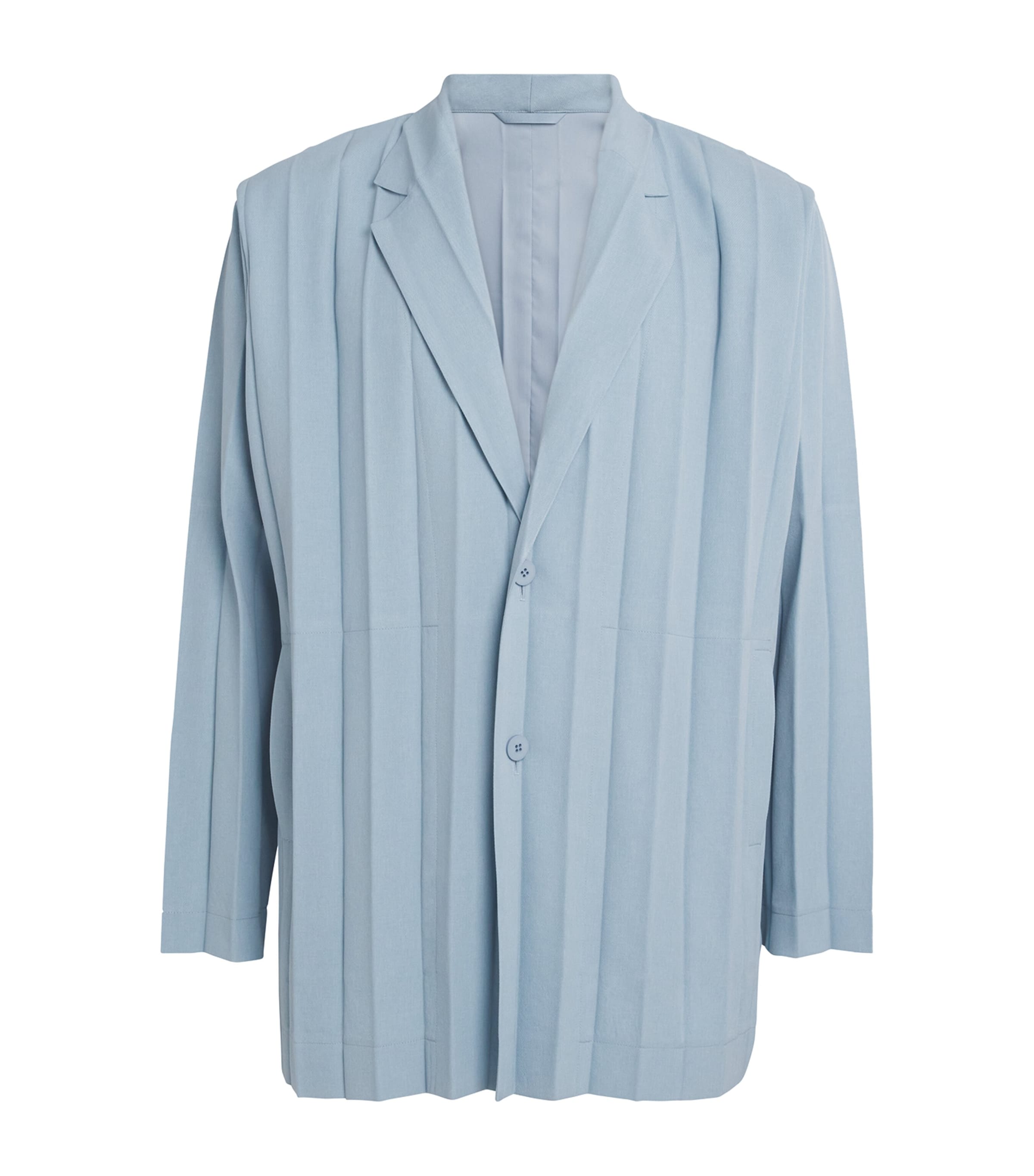Homme Plissé Issey Miyake Blue Pleated Edge Ensemble Blazer