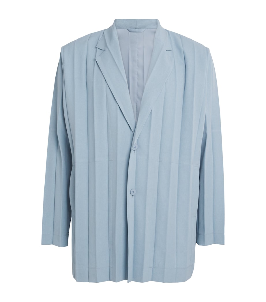 Pleated Edge Ensemble Blazer 72-BLUE Image 1