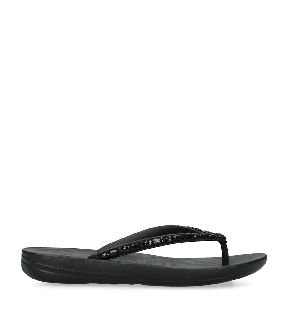 IQUSHION Sparkle Flip Flops BLACK Image 1
