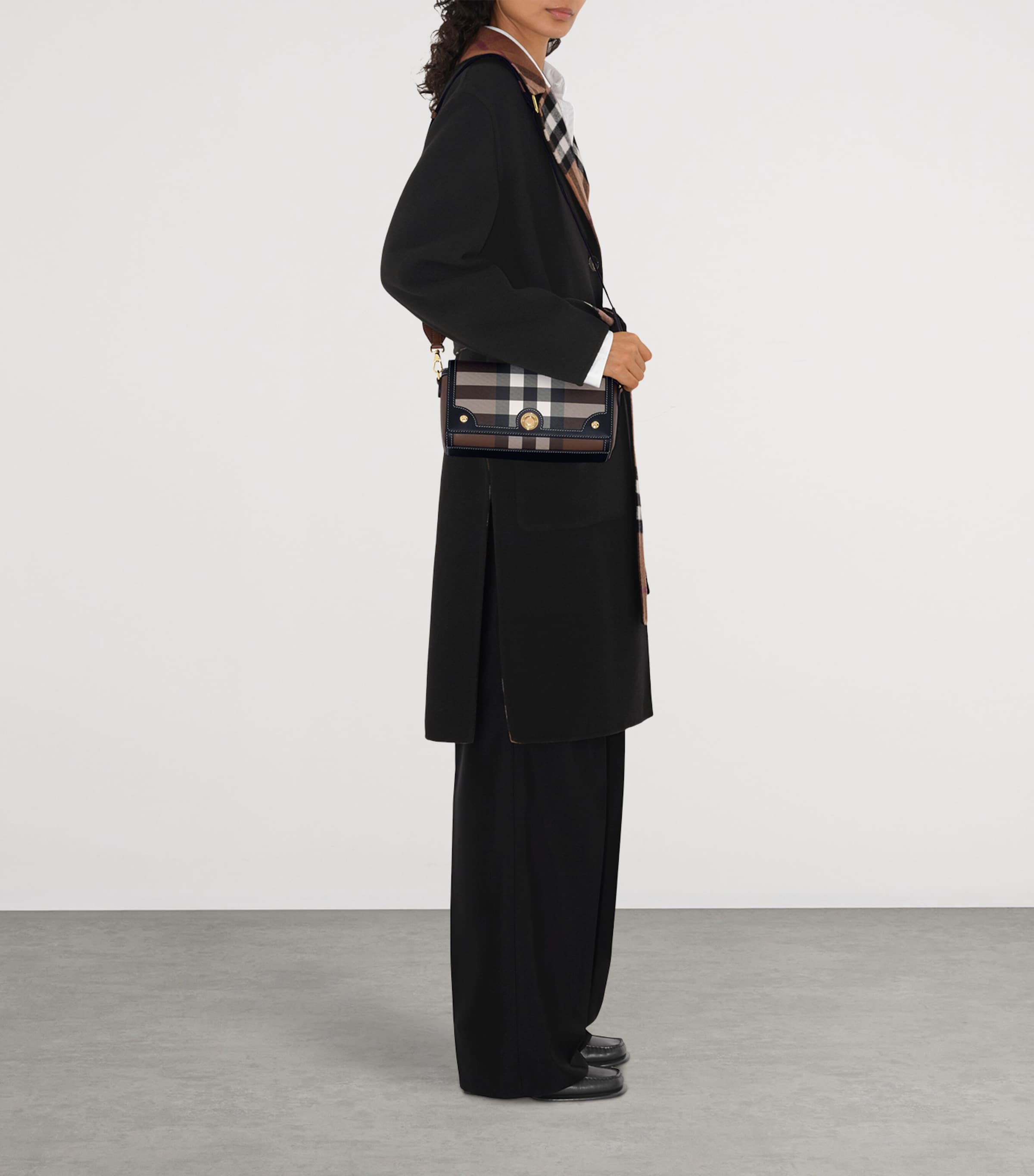 Check Top-Handle Bag DARK BIRCH BROWN Image 3