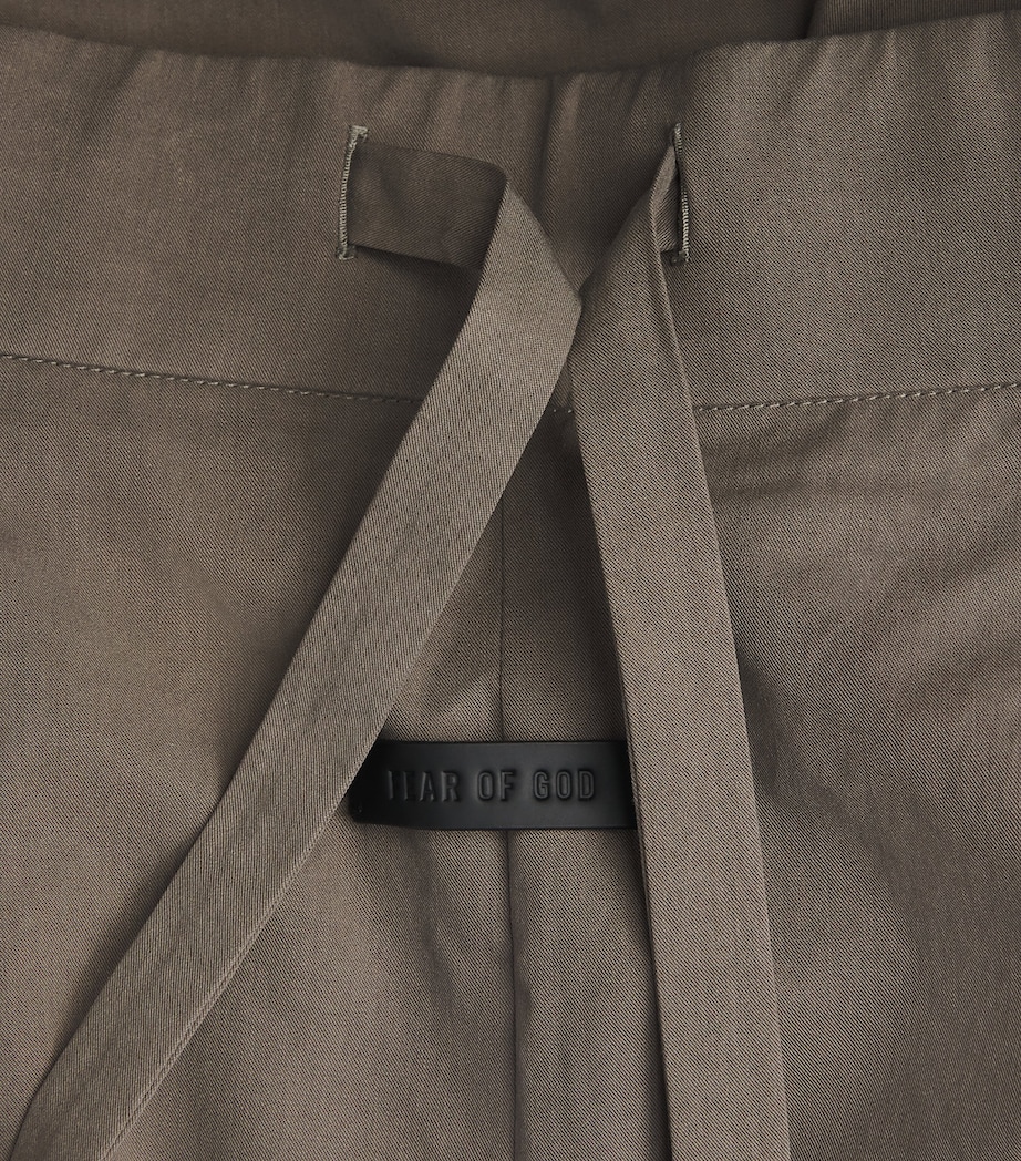 Cotton-Blend Pleated Shorts WILLOW Image 5
