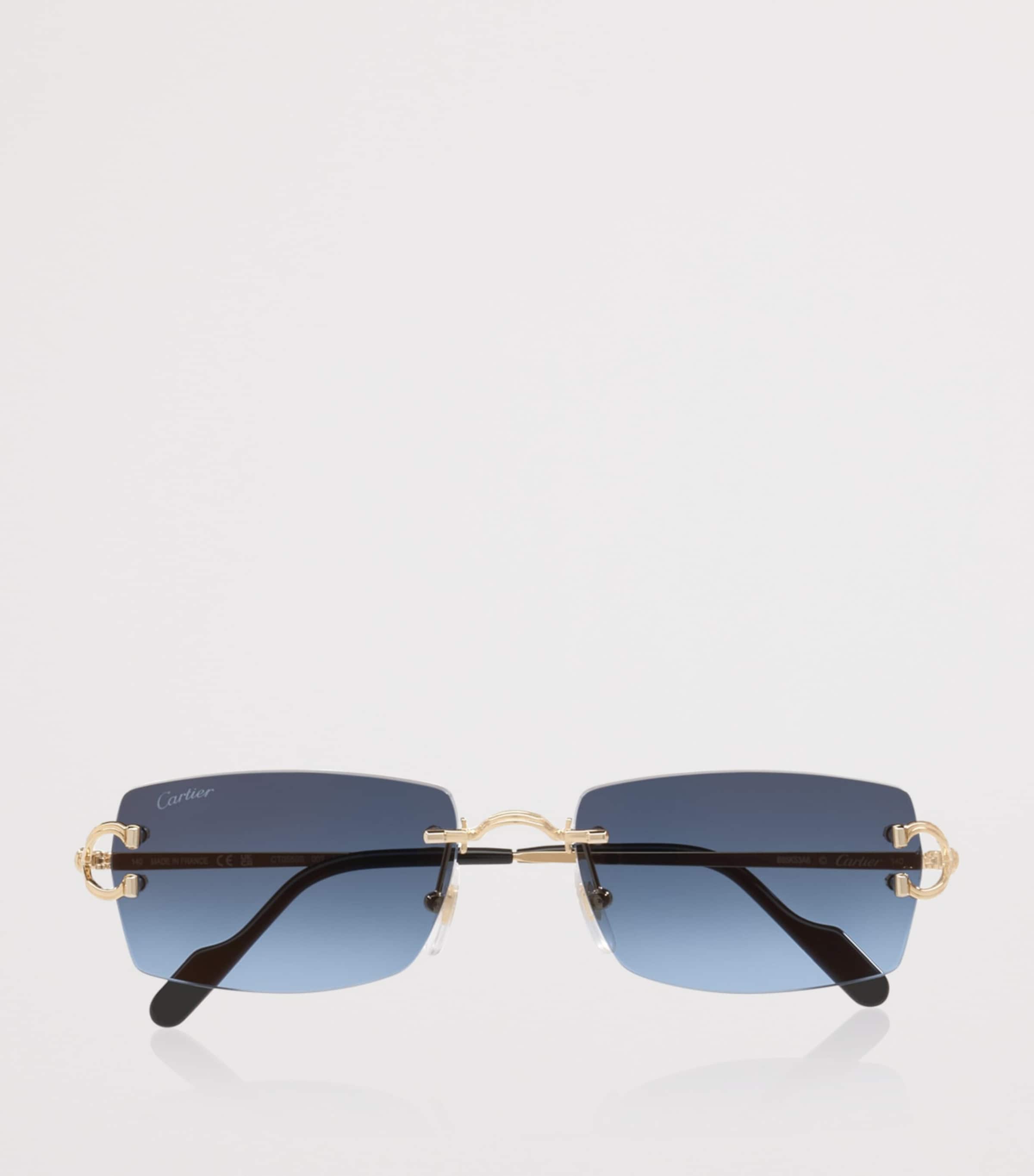 Metal Rectangular Sunglasses 2300B1 Image 5