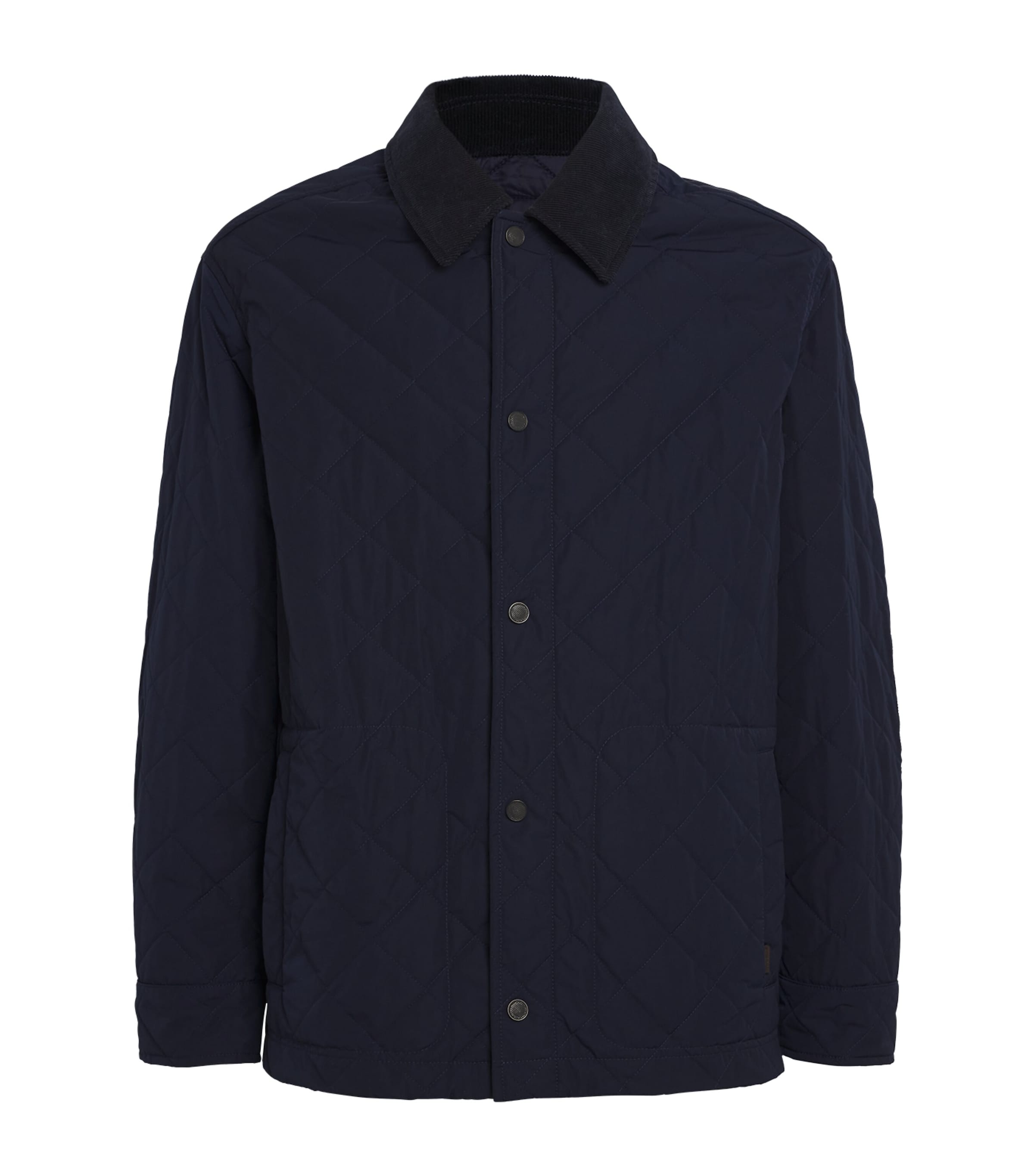 Shop Purdey Quilted Jacket In Navy