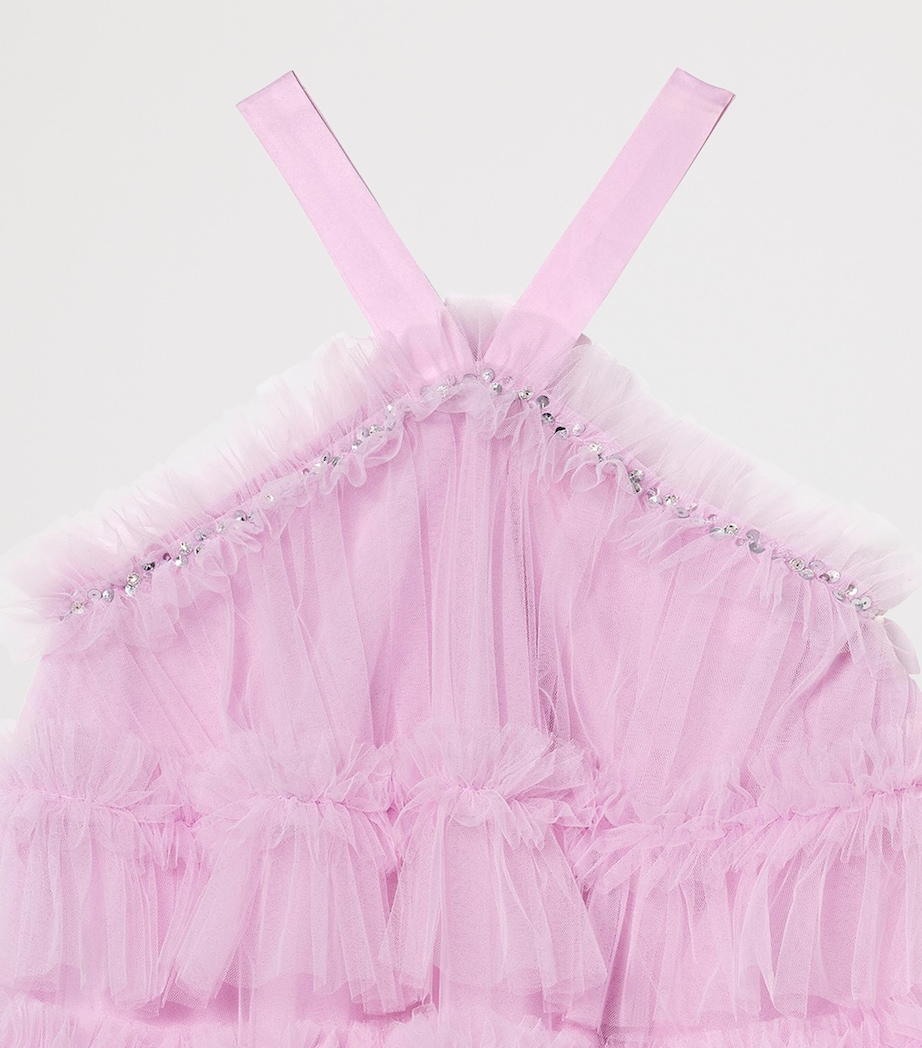 Tutu Du Monde Tulle Bon Bon Dress (2-11 Years) Orchid Bouquet Image 4